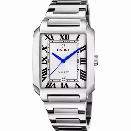 Festina Men's Classic Silver Dial Stainless Steel Timepiece F20677/1