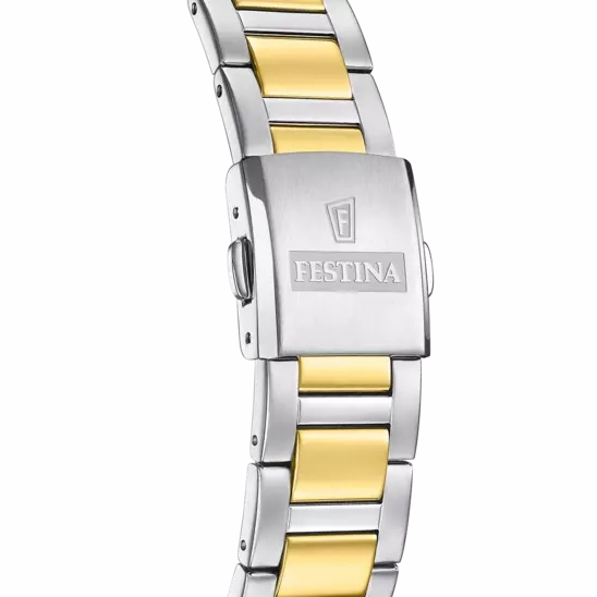 Festina Solar Energy Gold Dial Stainless Steel 316L Men's Watch F20657/2
