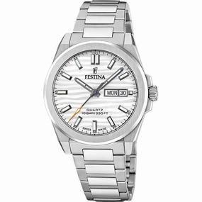 Festina Swiss Made Silver Dial Stainless Steel Watch f20073/1
