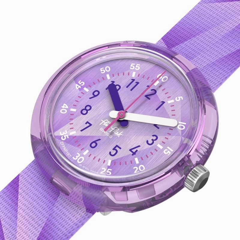 Flik Flak Purple Prism Watch FPNP167