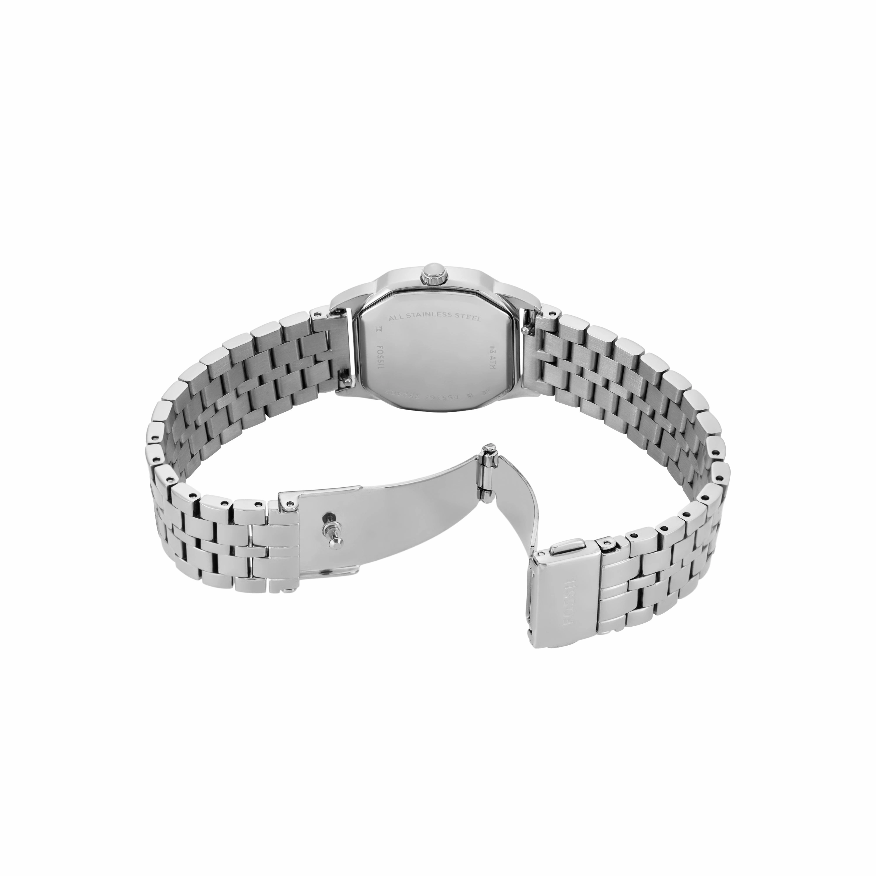 Fossil Harlow Three-Hand Cream Dial Stainless Steel Watch ES5363
