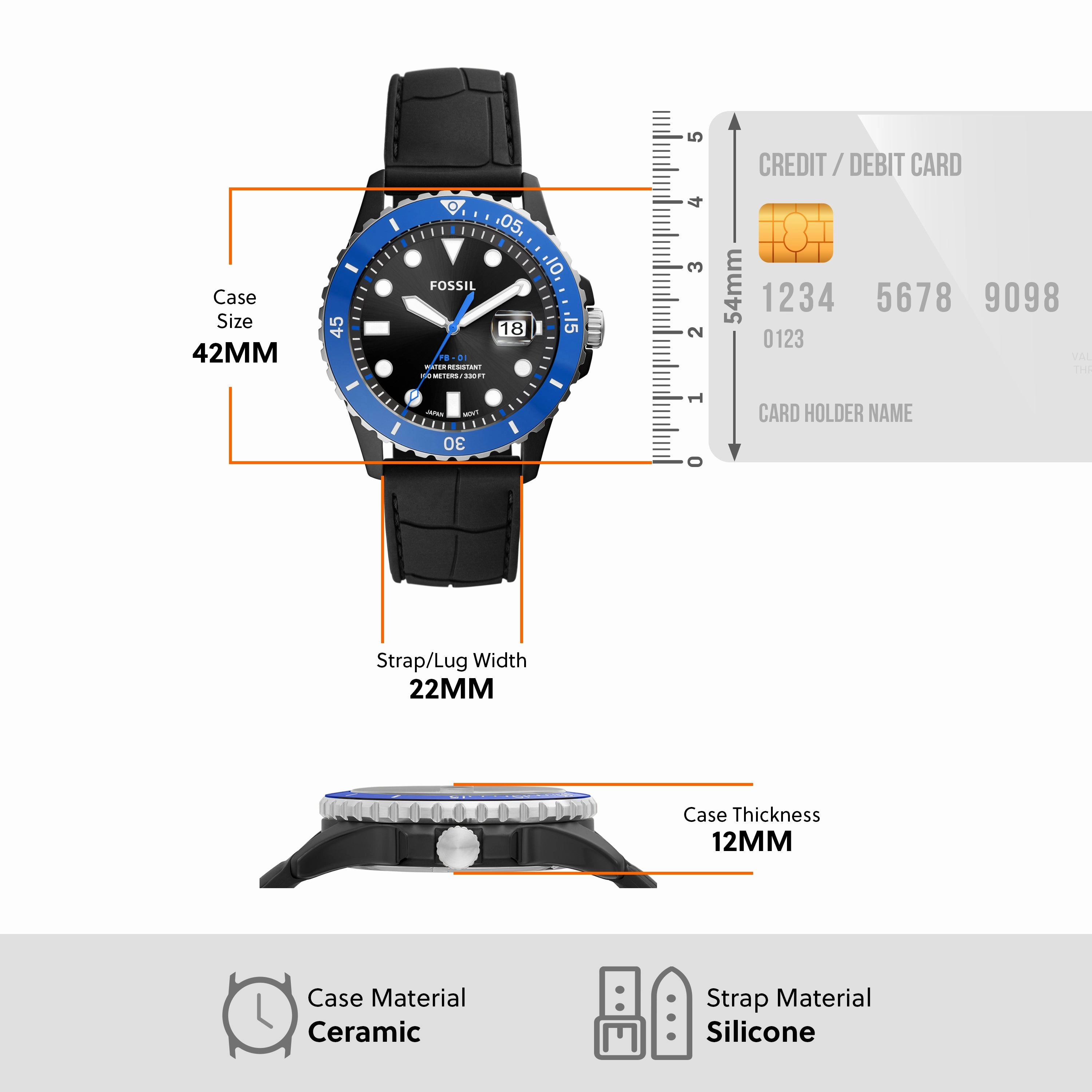 Fossil Modern Edge Black Dial Men's Watch by Fossil - CE5023
