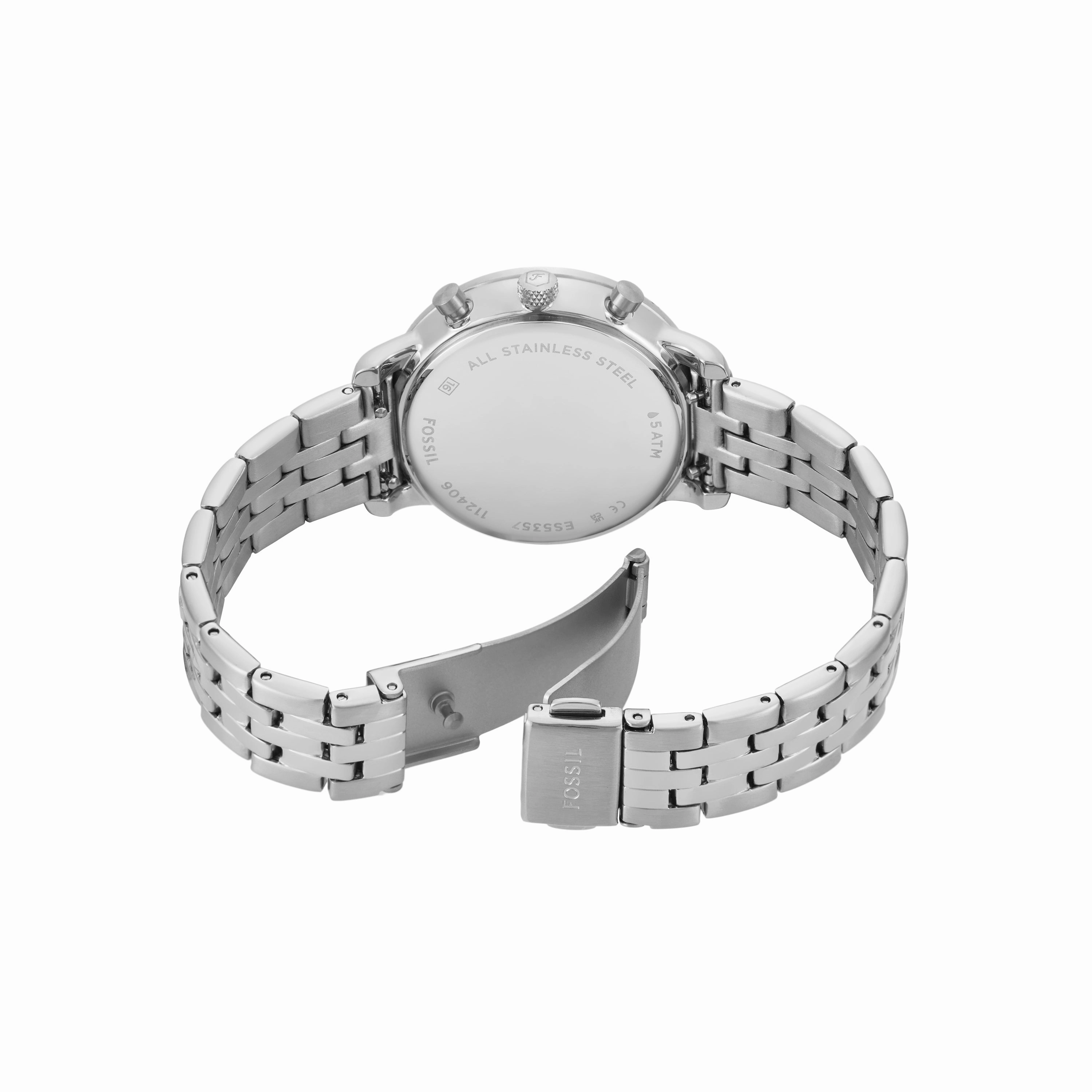 Fossil Neutra Chronograph White Dial Stainless Steel Watch ES5357
