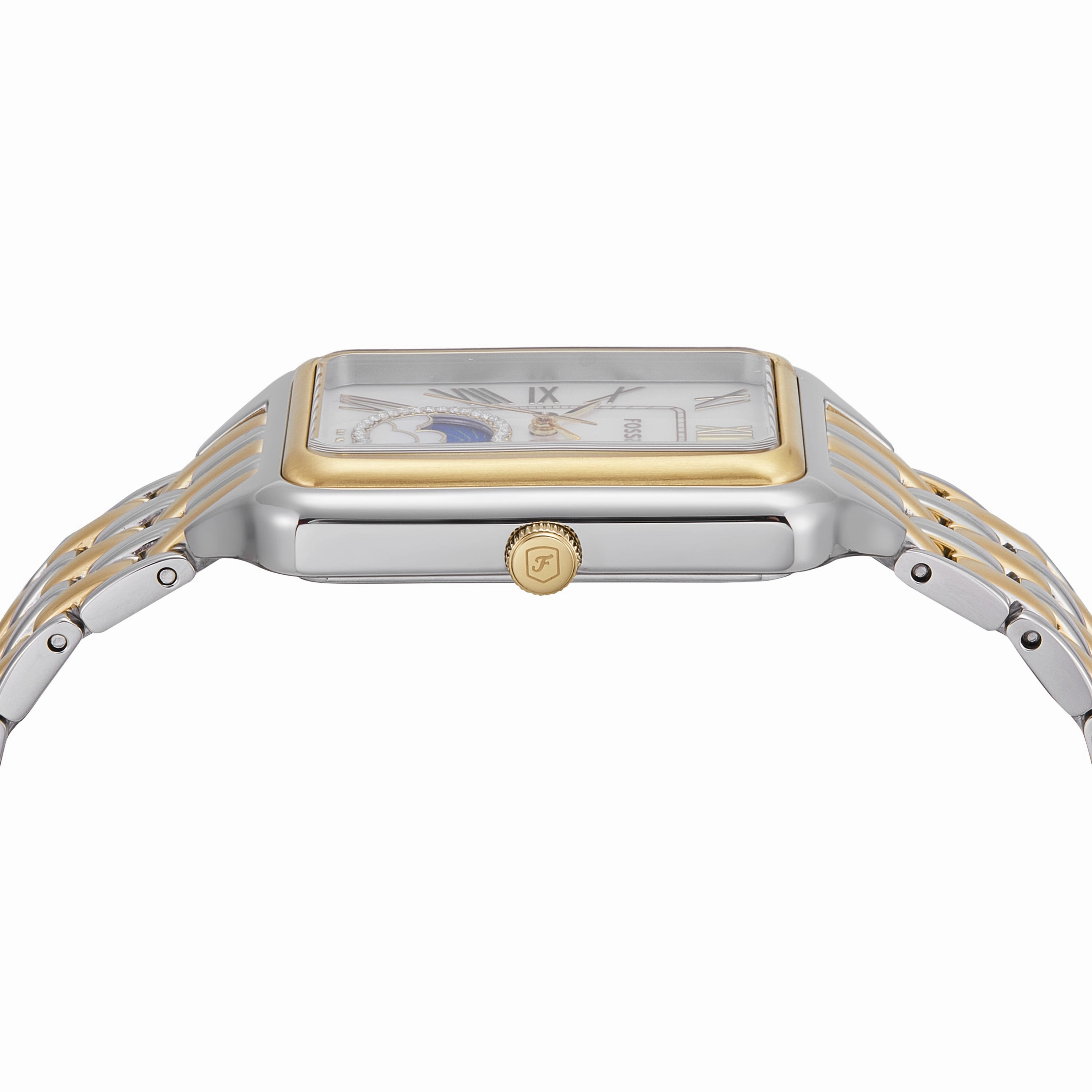 Fossil Raquel Sun Moon Multifunction Two-Tone Stainless Steel Watch ES5399