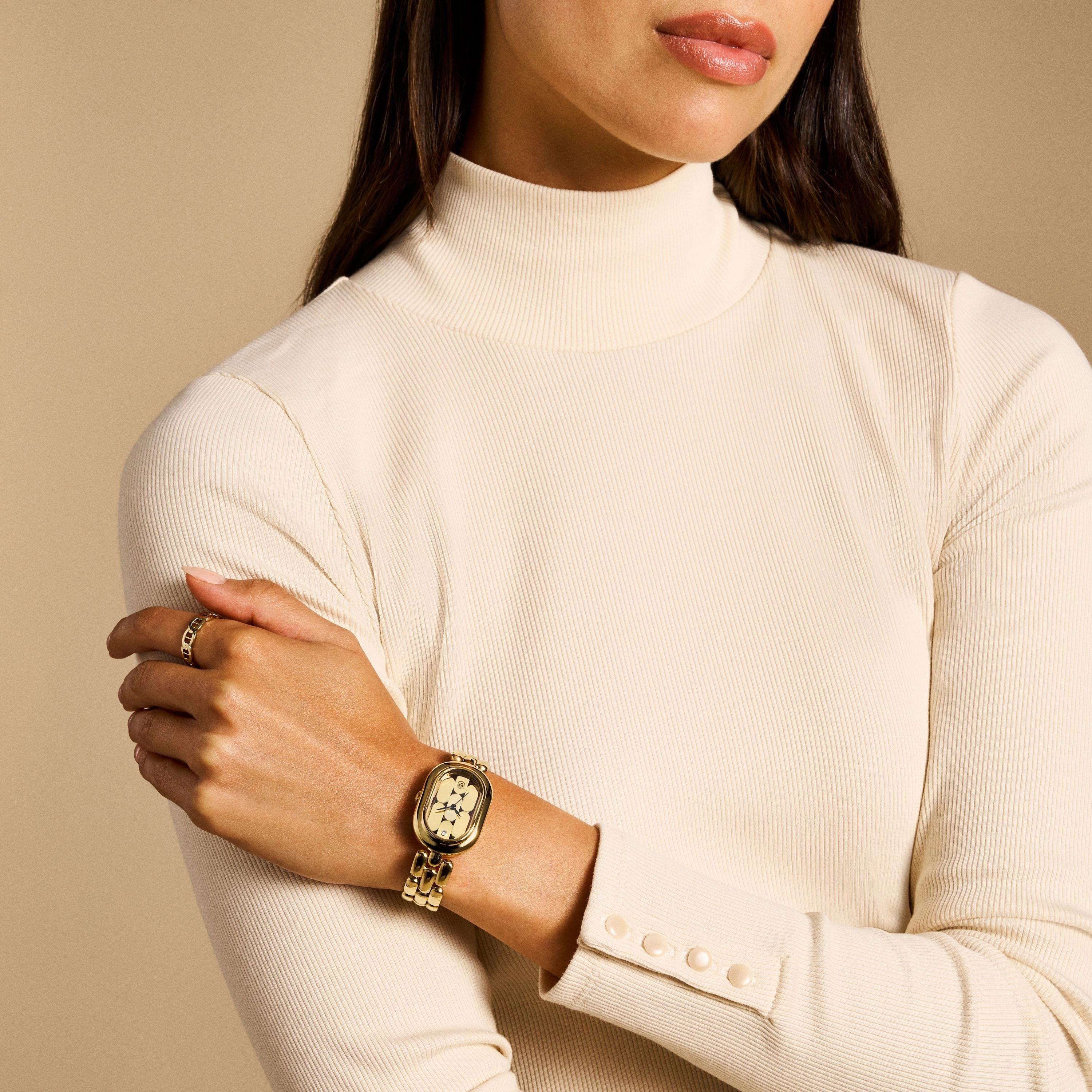 Fossil Sloan Three-Hand Gold Stainless Steel Watch ES5380