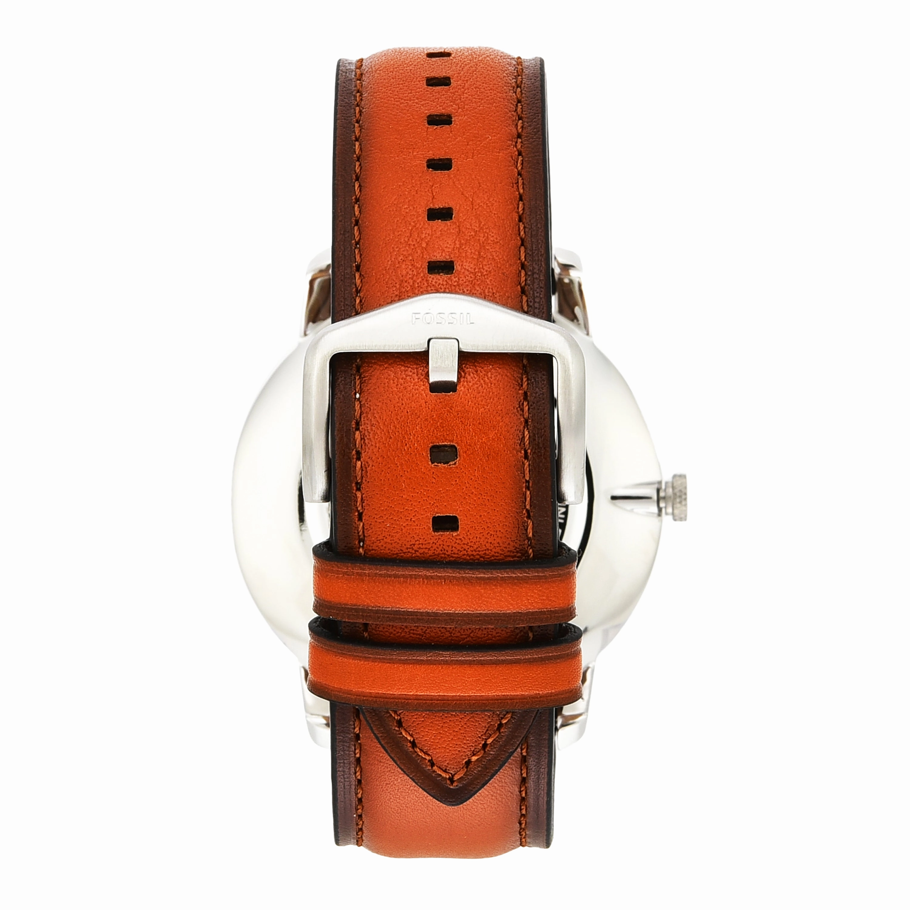 Fossil The Minimalist Blue Dial Brown Leather Strap Watch FS5304