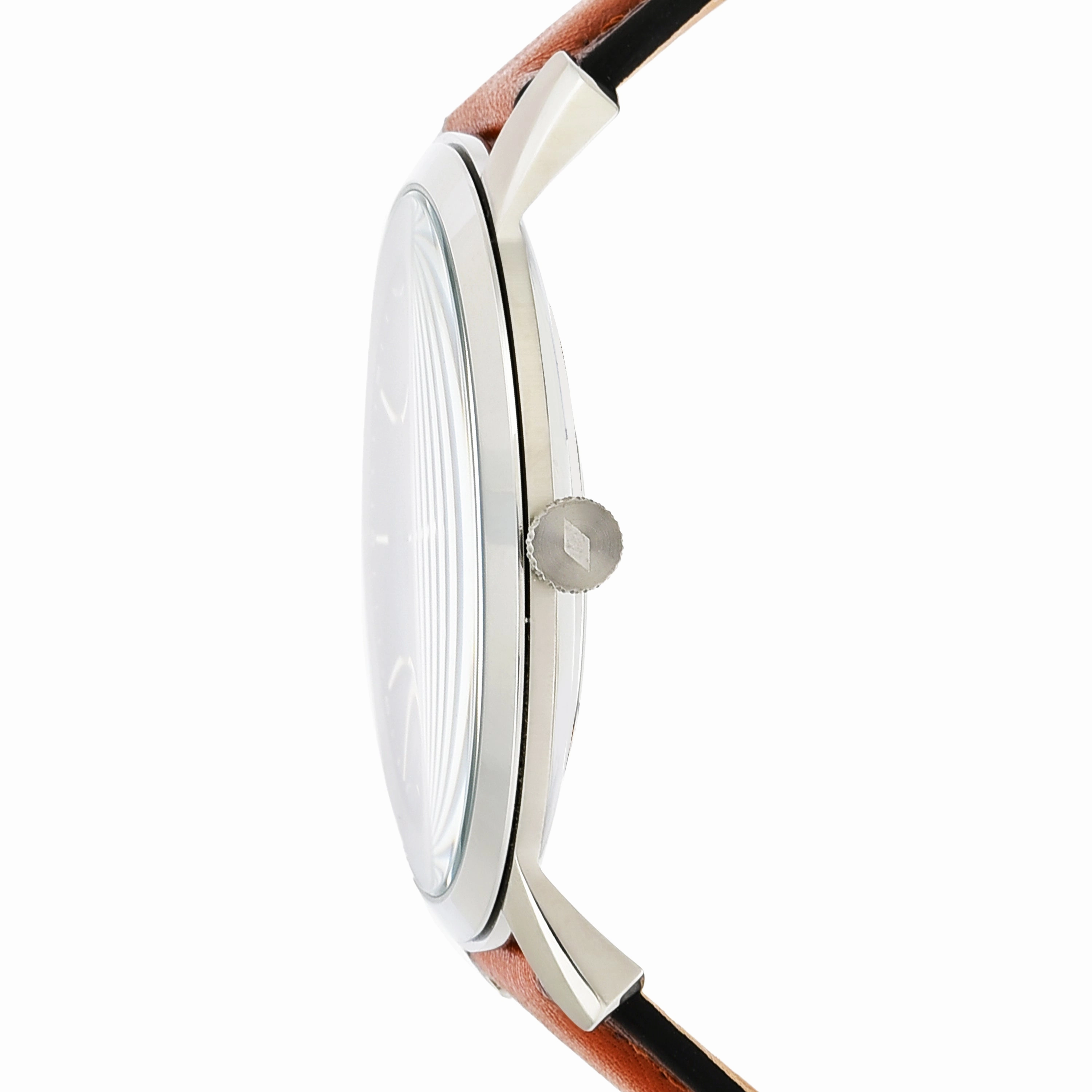 Fossil The Minimalist Blue Dial Brown Leather Strap Watch FS5304