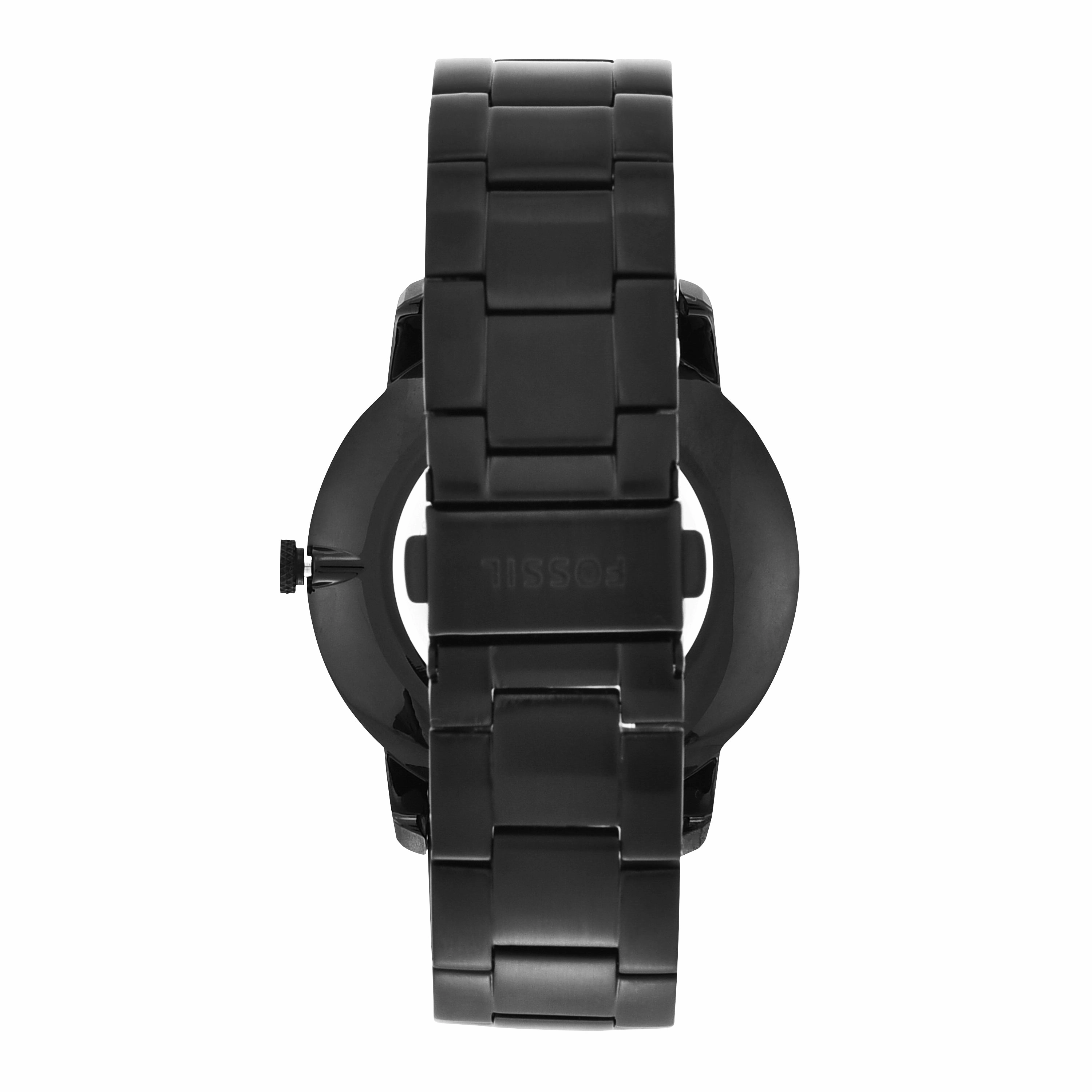 Fossil The Minimalist Slim All Black Stainless Steel Watch FS5308