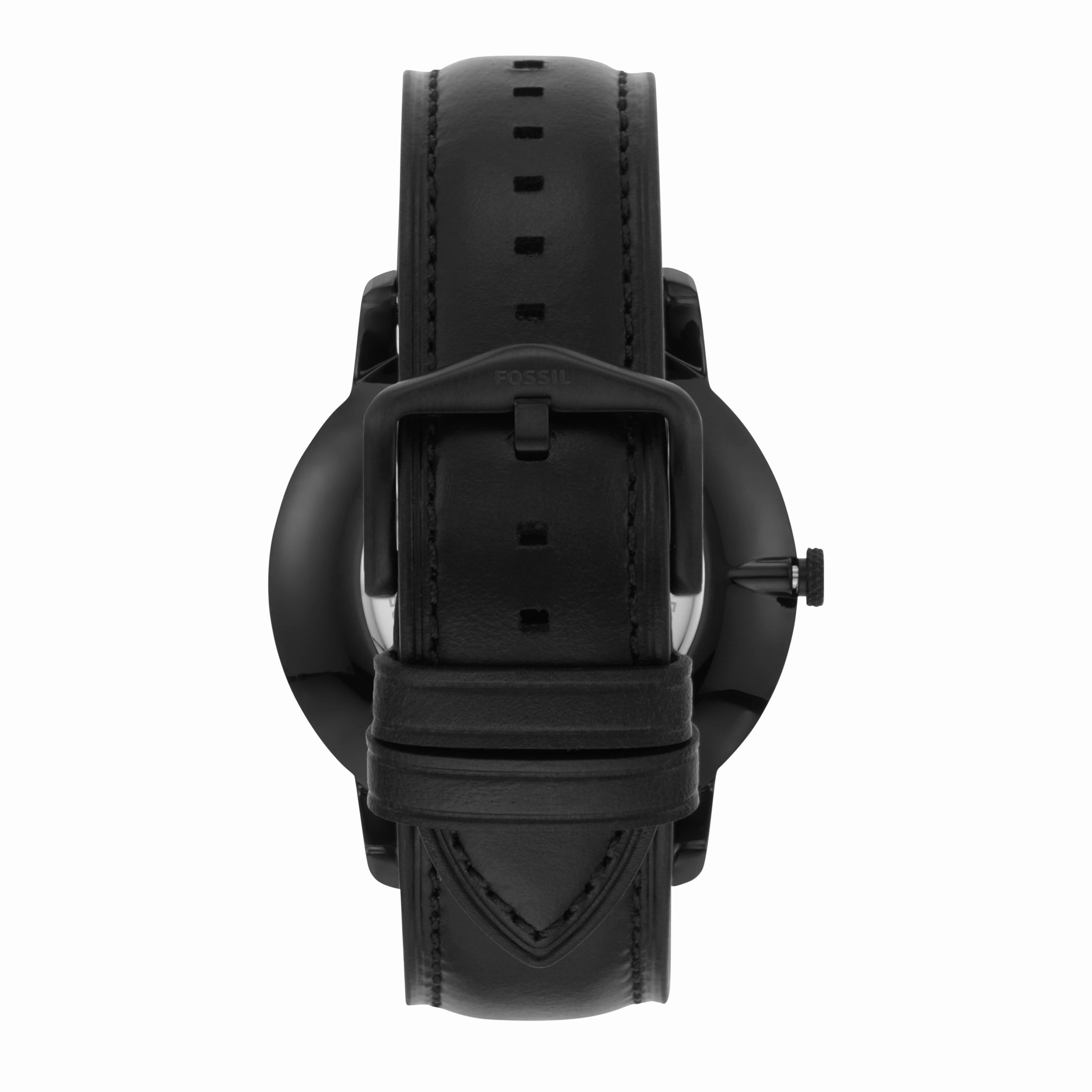 Fossil The Minimalist Two-Hand Black Leather Man's Watch FS5447