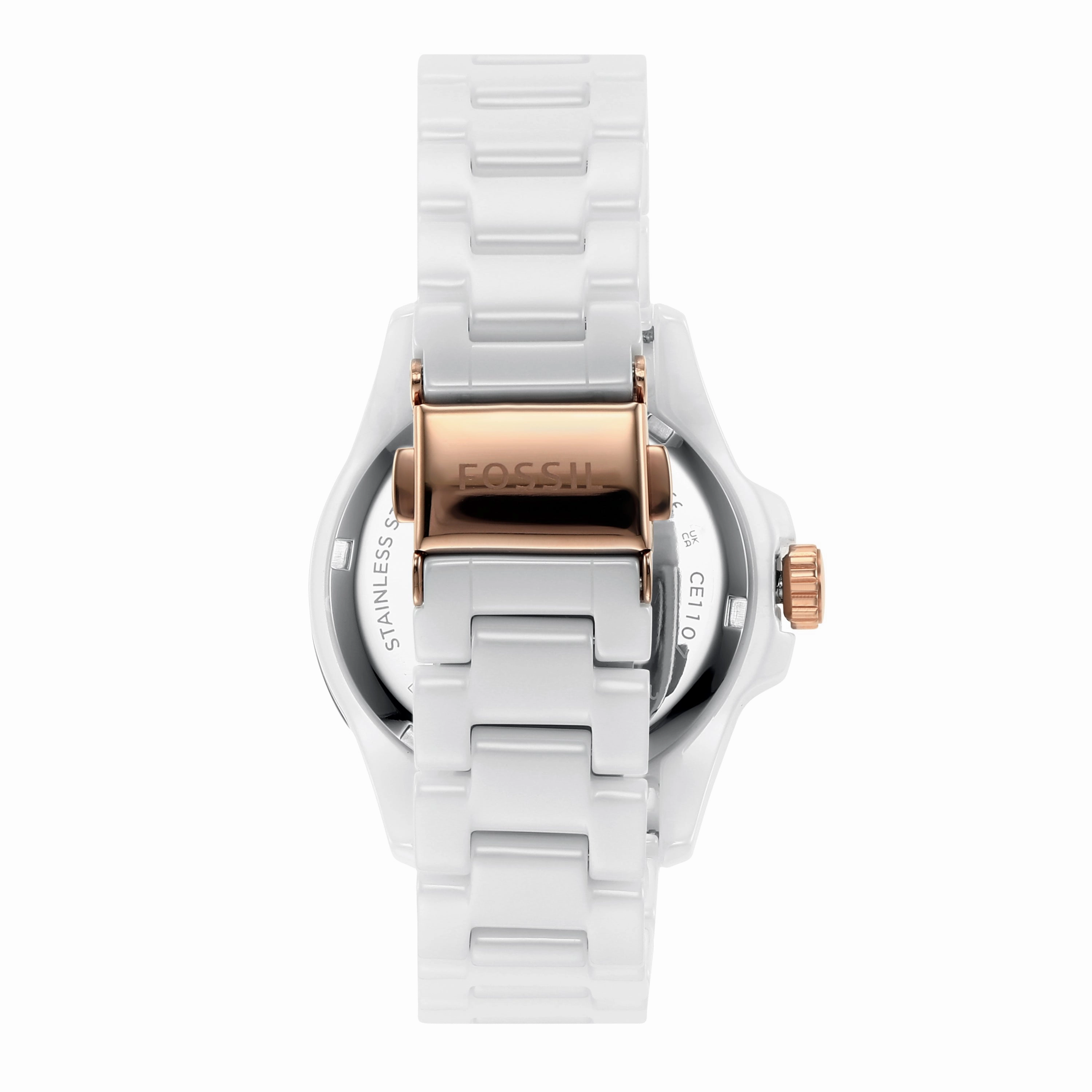 Fossil Three-Hand FB-01 White Ceramic Womens Watch CE1107