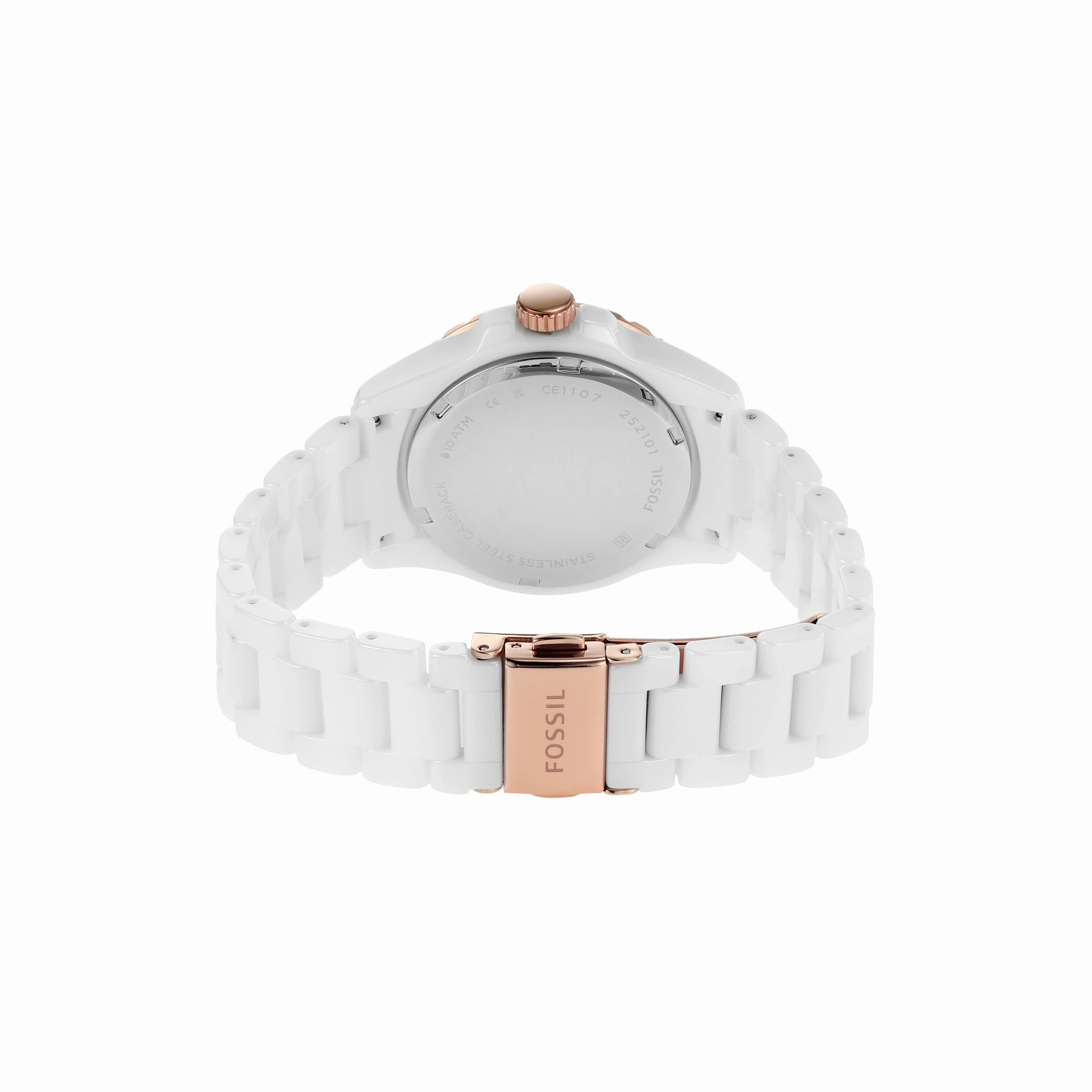 Fossil Three-Hand FB-01 White Ceramic Womens Watch CE1107