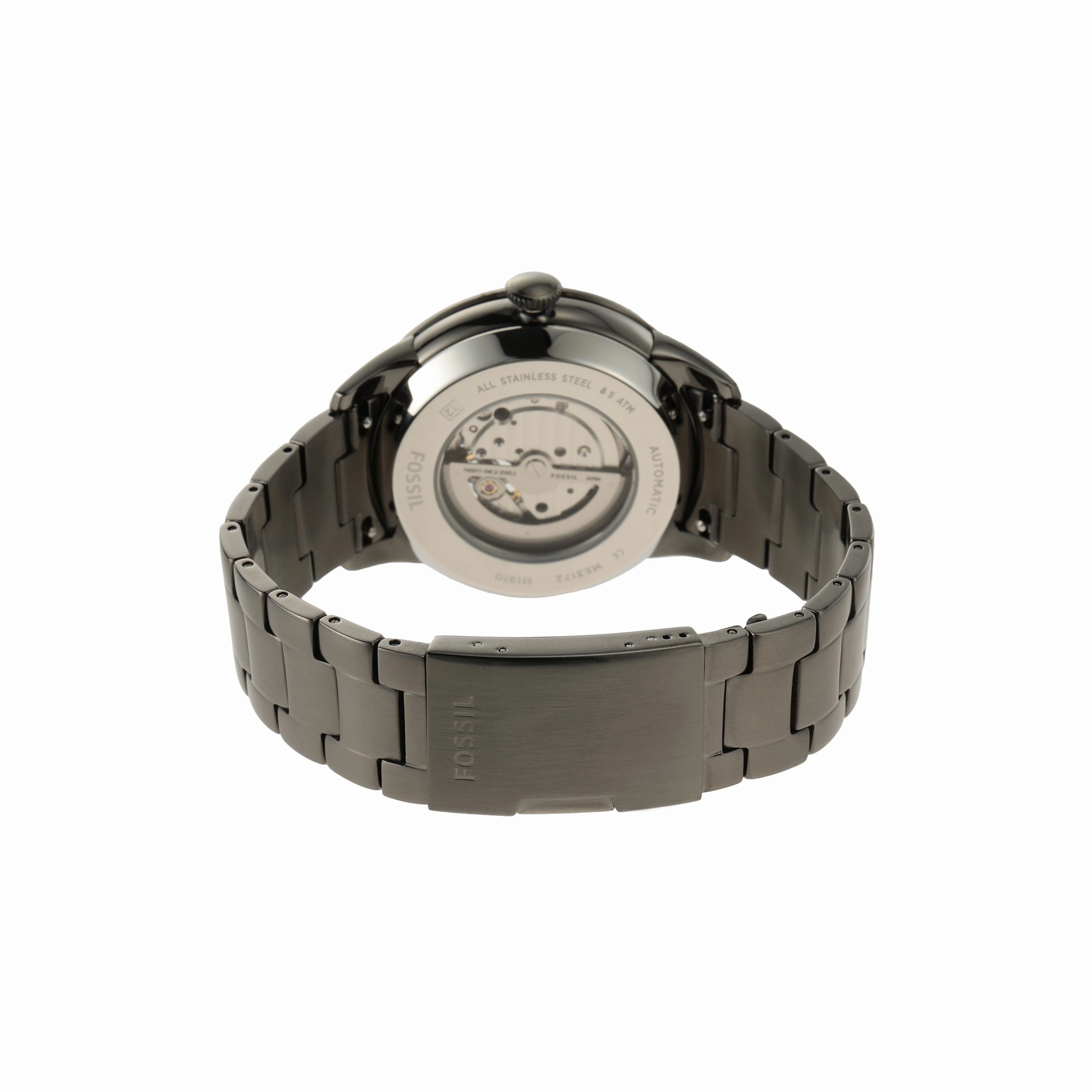 Fossil Townsman Mechanical Black Dial and Smoke Stainless Steel Band ME3172