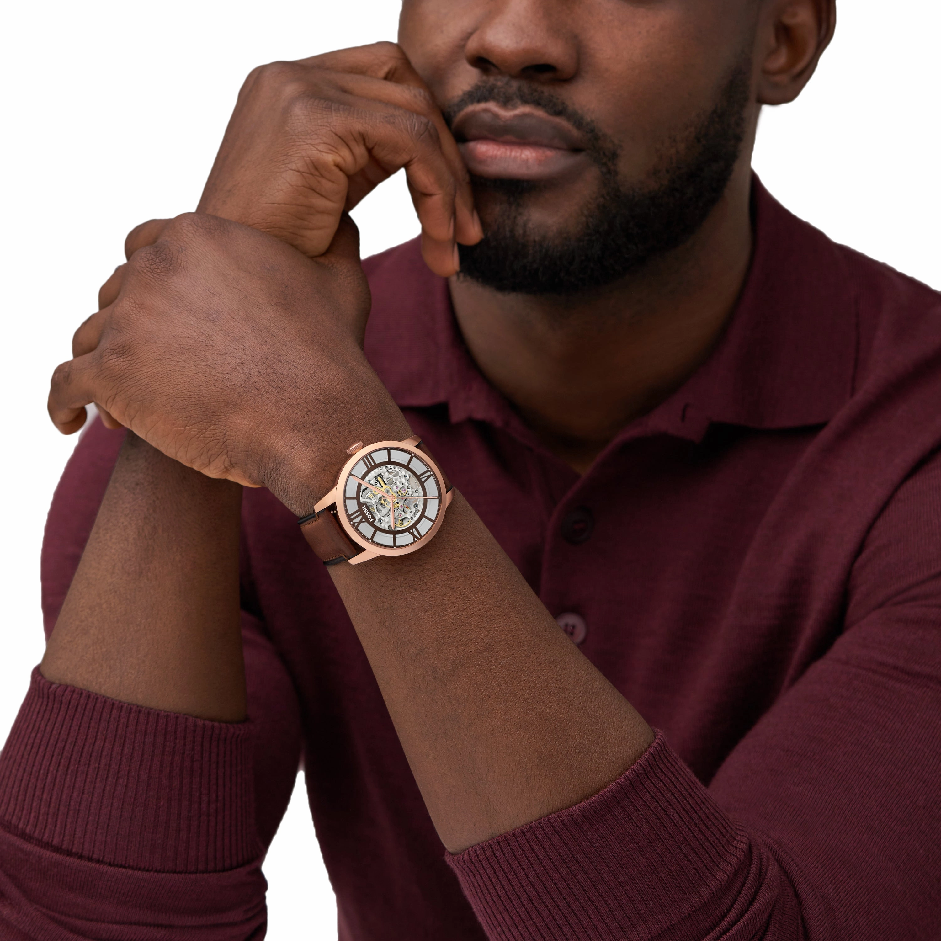 Fossil Townsman Mechanical Brown Leather Band ME3259