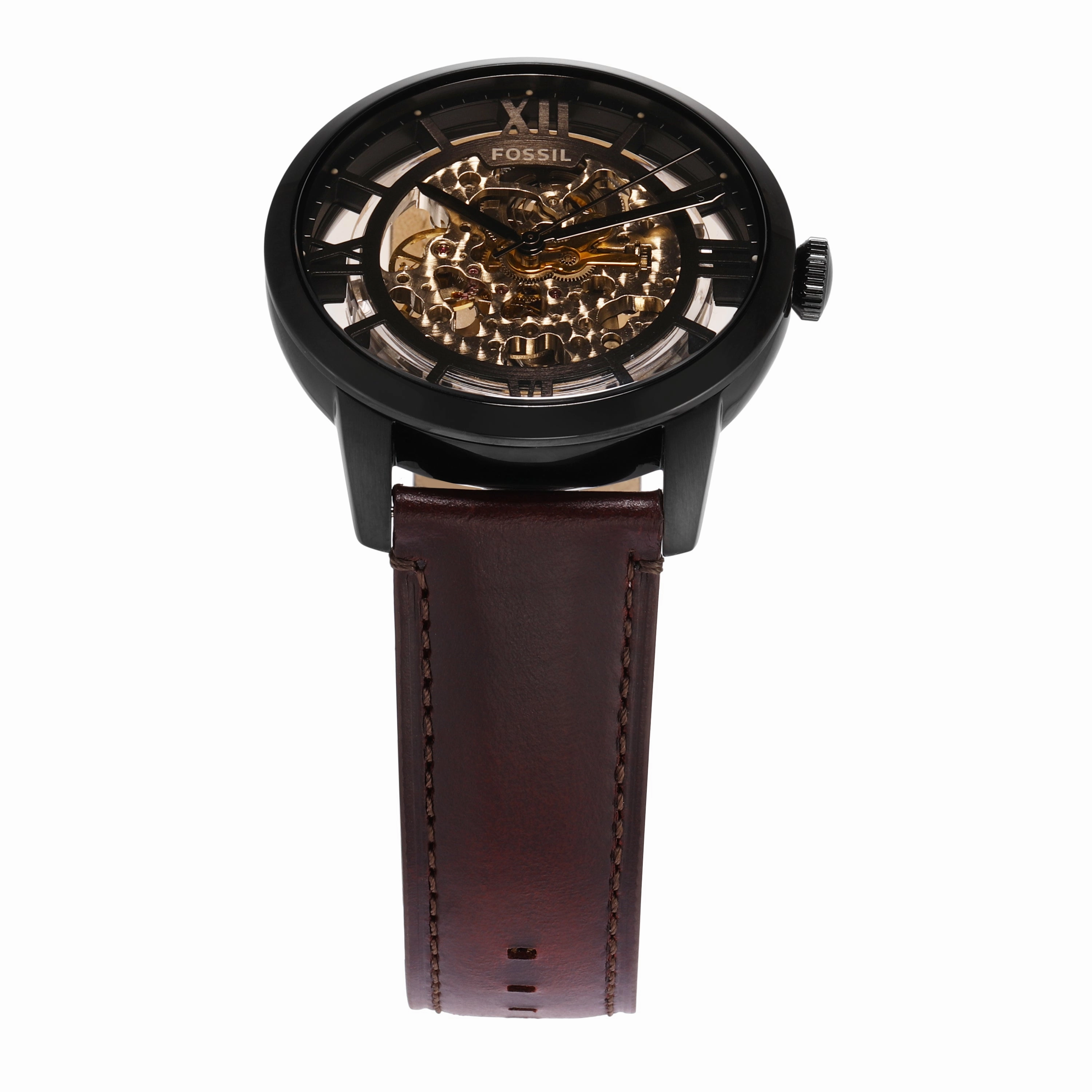 Fossil Townsman Mechanical Watch with Brown Dial and Leather Strap ME3098