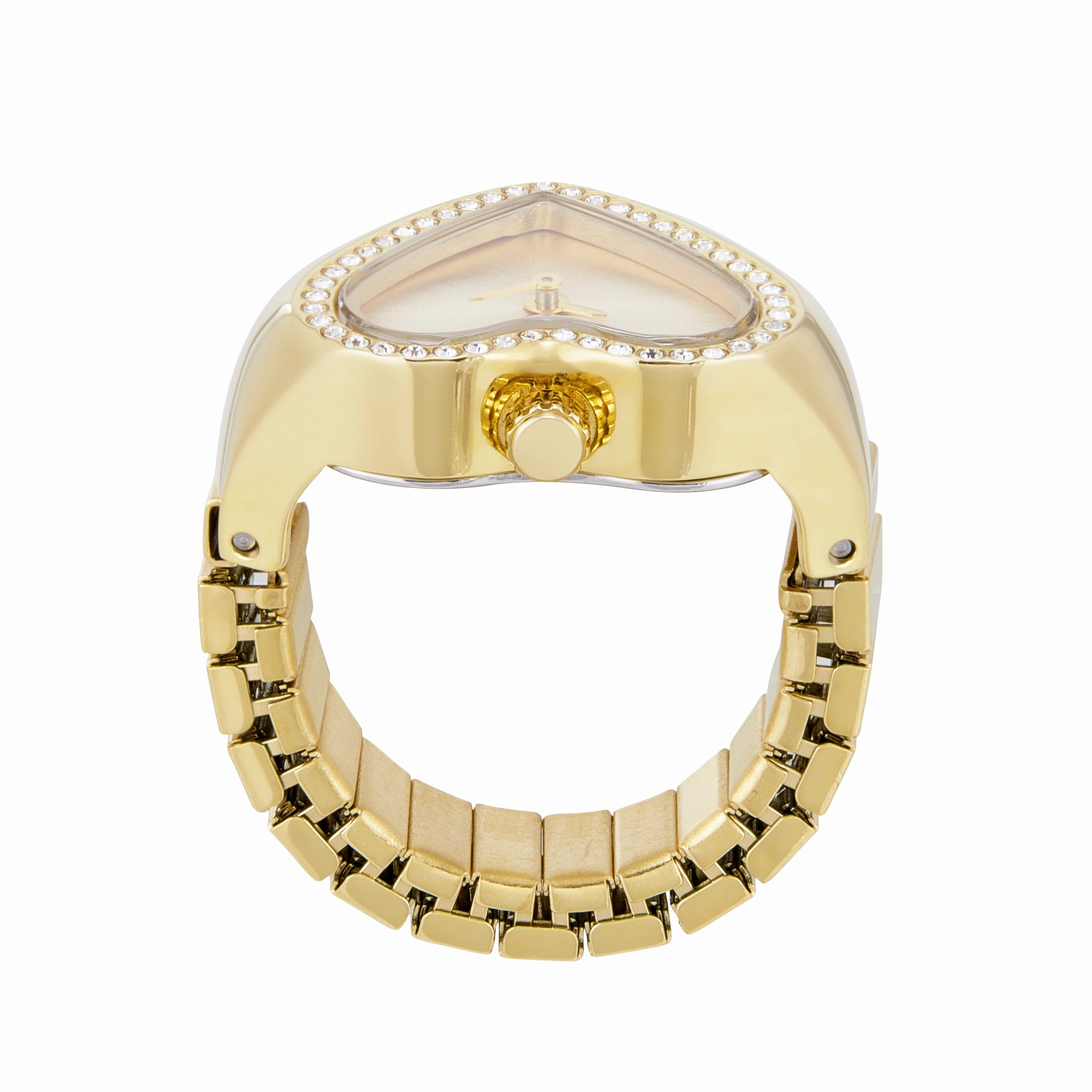 Fossil Two-Hand Gold Stainless Steel Ring Watch ES5407