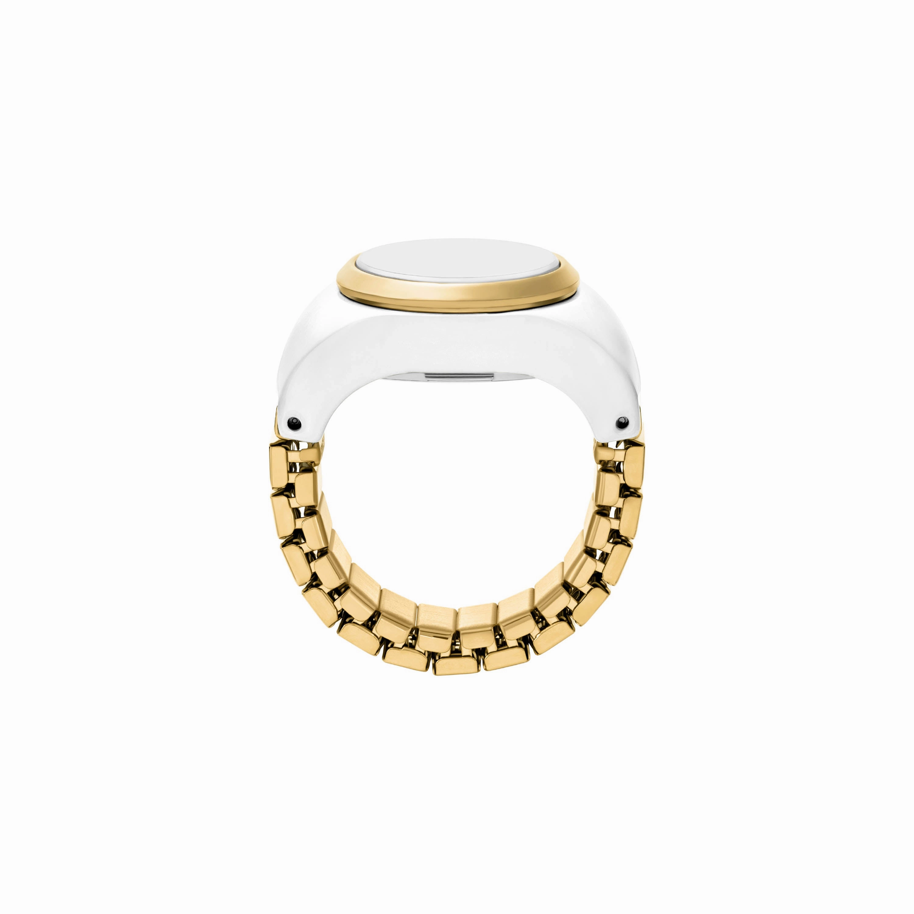 Fossil Two-Hand Gold Stainless Steel Ring Watch ES5412