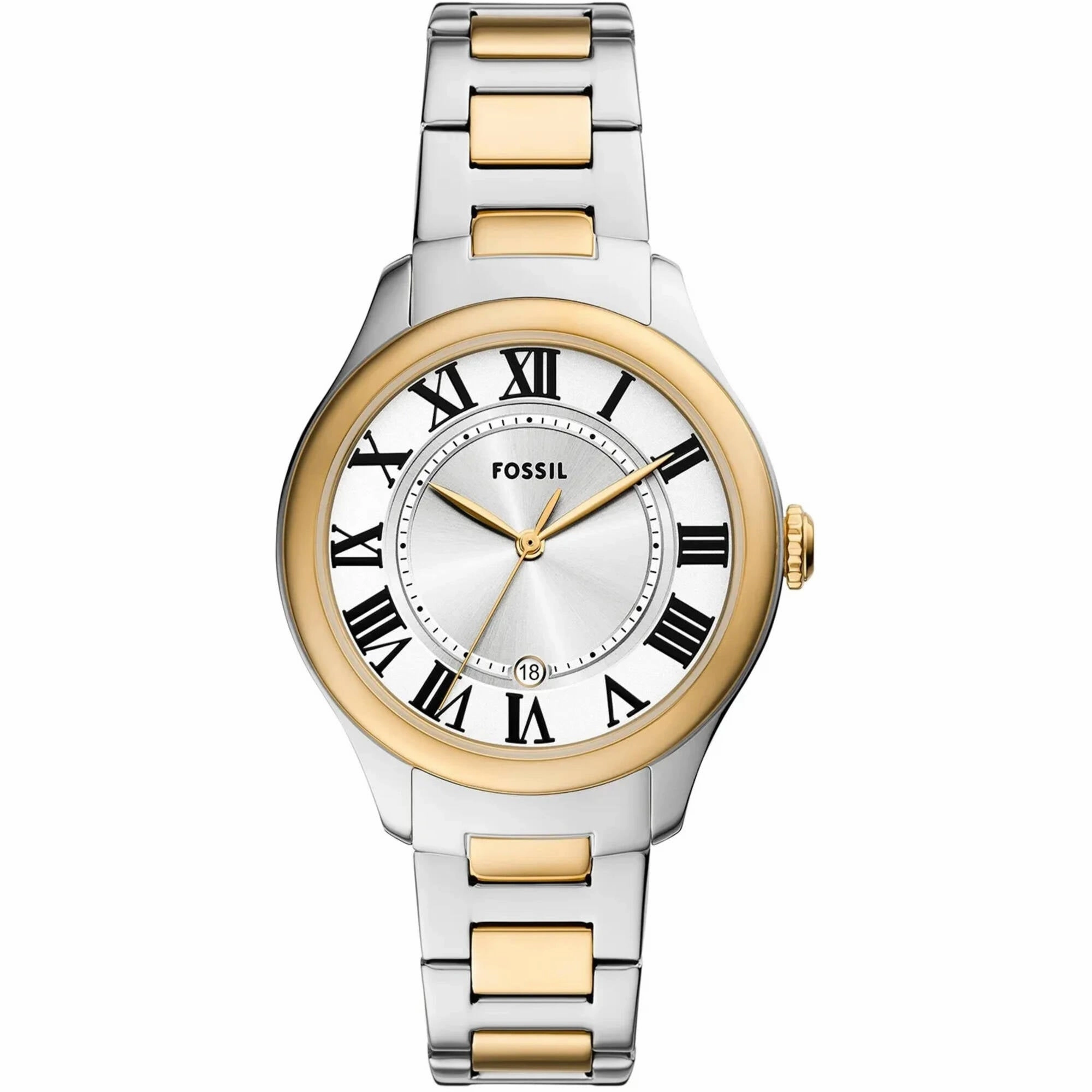 Fossil Women's Watch - Gilmore Quartz Silver Dial Two Tone Steel Bracelet | ES5396