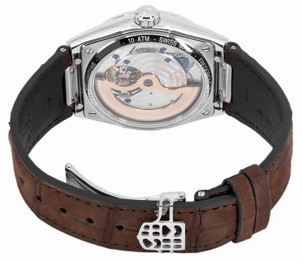 Frederique Constant Highlife Worldtimer Manufacture Automatic GMT Brown Dial Brown Leather Strap Interchangeable Brown Rubber/Steel Bracelet Date Mens Watch FC-718C4NH6