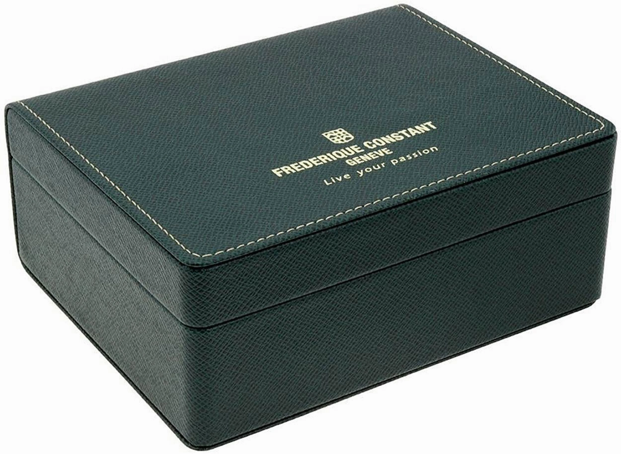 Frederique Constant Persuasion Classics Business Timer Moonphase Day/Date Black Leather Mens Watch FC-270SW4P6