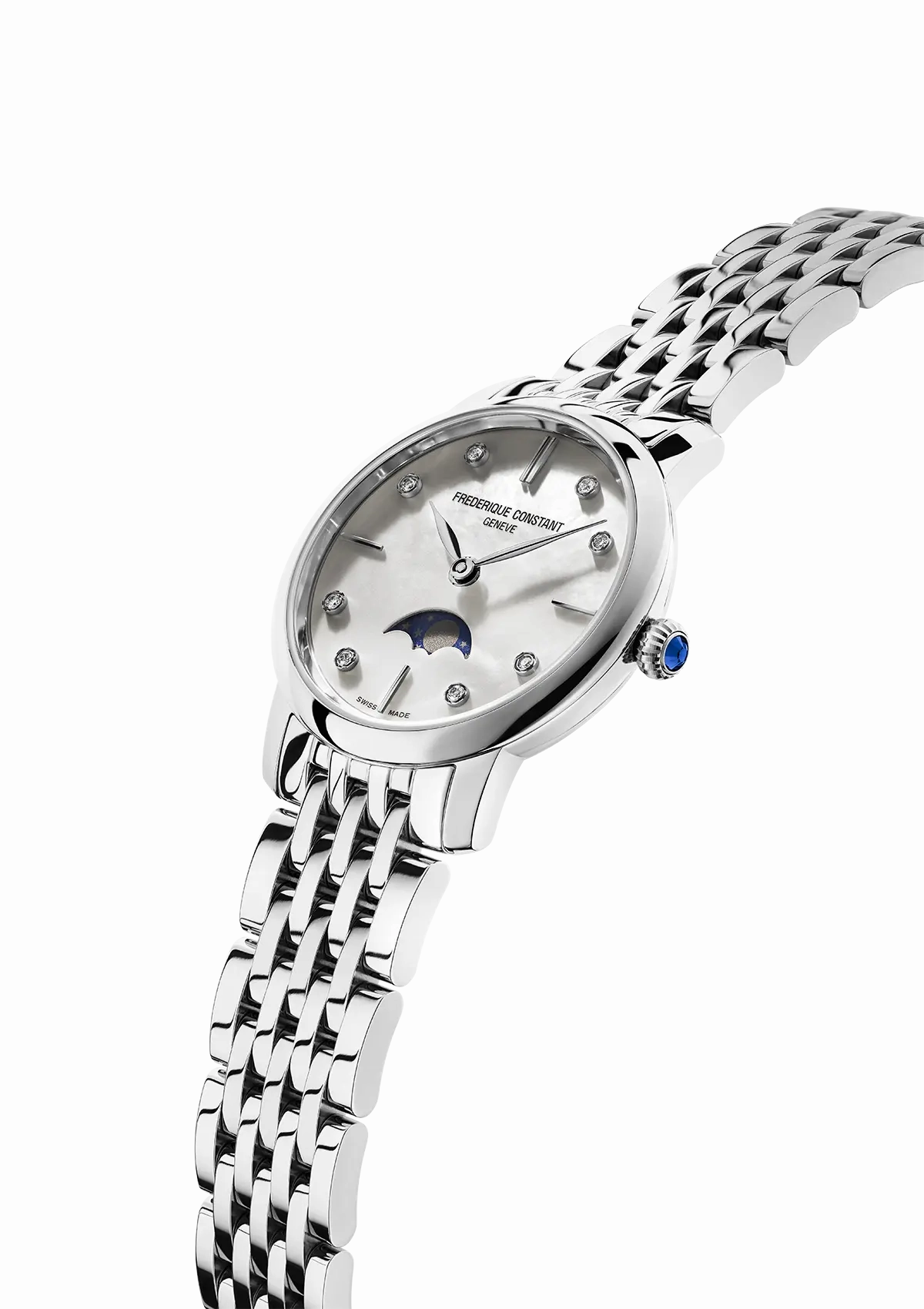 Frederique Constant Slimline Ladies Moonphase FC-206MPWD1S6B