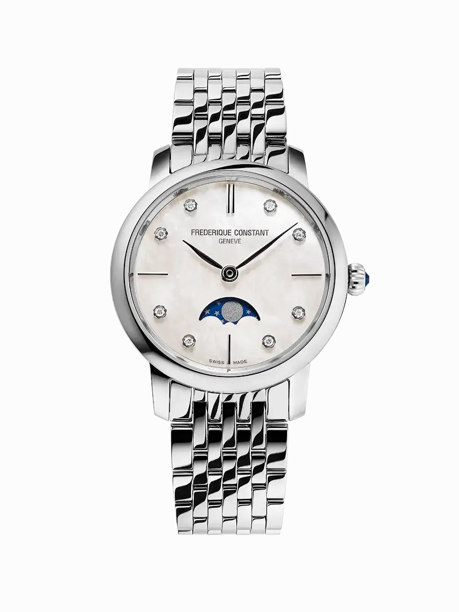 Frederique Constant Slimline Ladies Moonphase FC-206MPWD1S6B