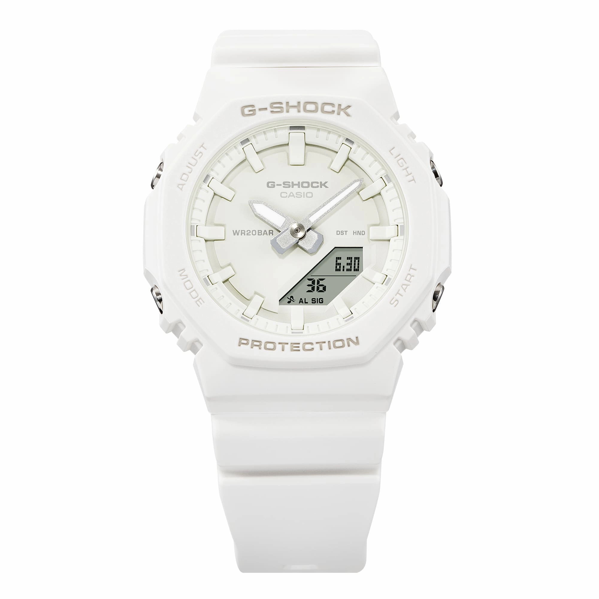 G-Shock All White CasiOak Ladies Watch GMAP2100-7A