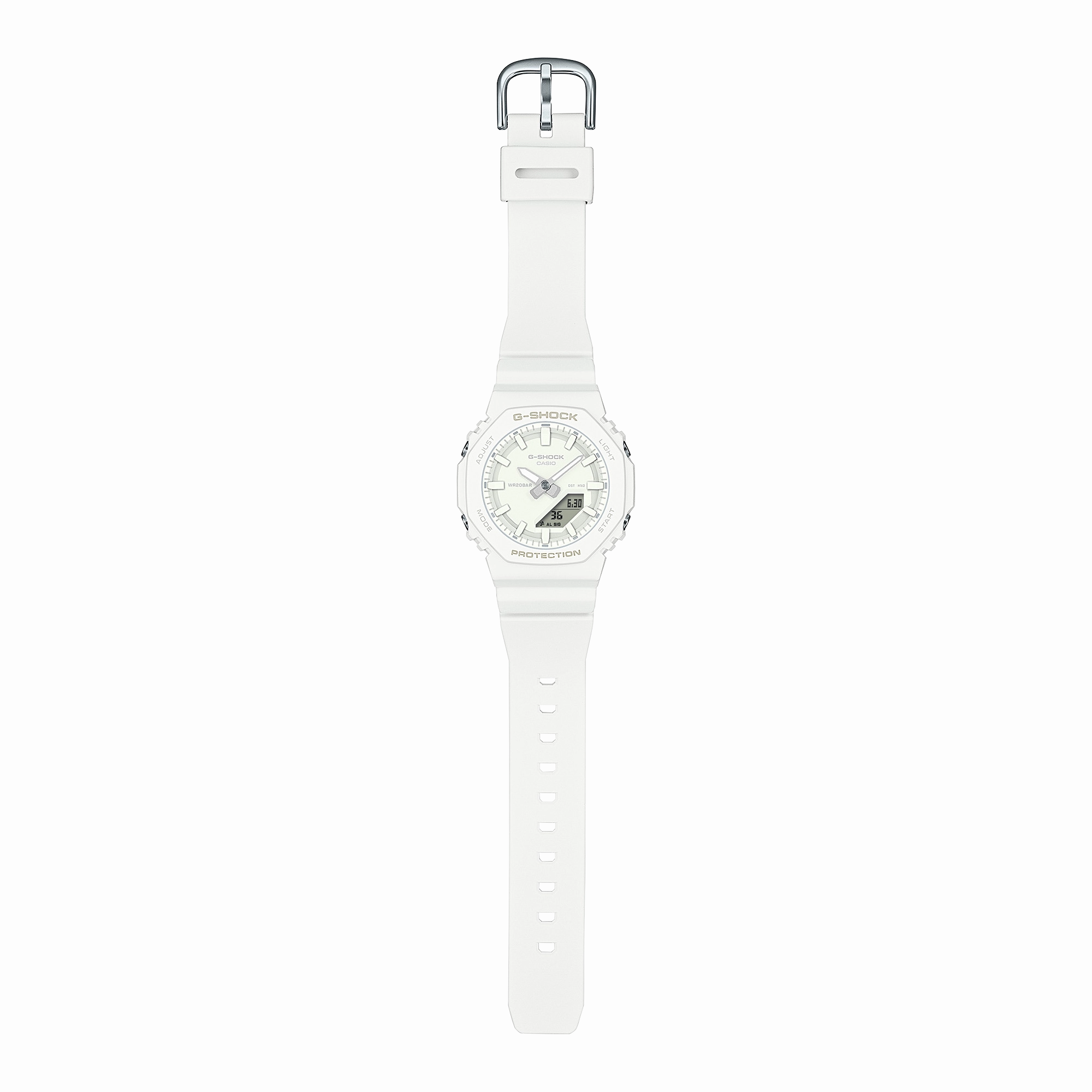G-Shock All White CasiOak Ladies Watch GMAP2100-7A