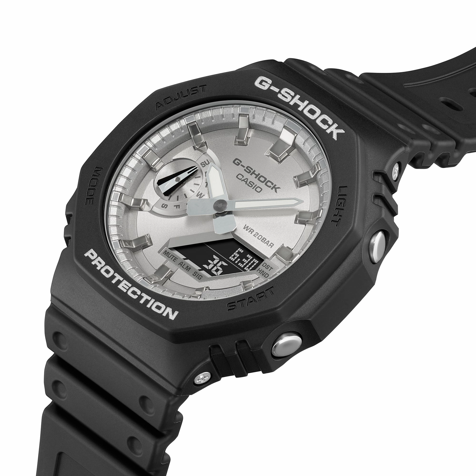 G-Shock Analog Digital Black Resin Band Watch GA2100SB-1A