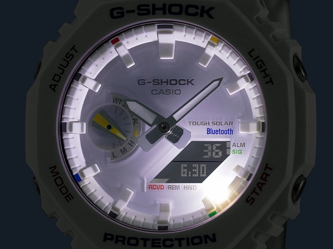 G-Shock Analog Digital DUO White Resin Band Watch GAB2100FC-7A