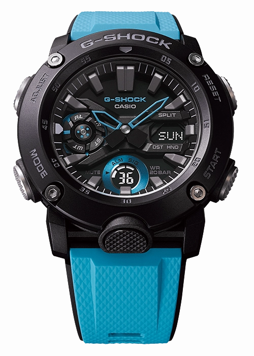 G-Shock Carbon Core Blue Band Watch GA2000-1A2