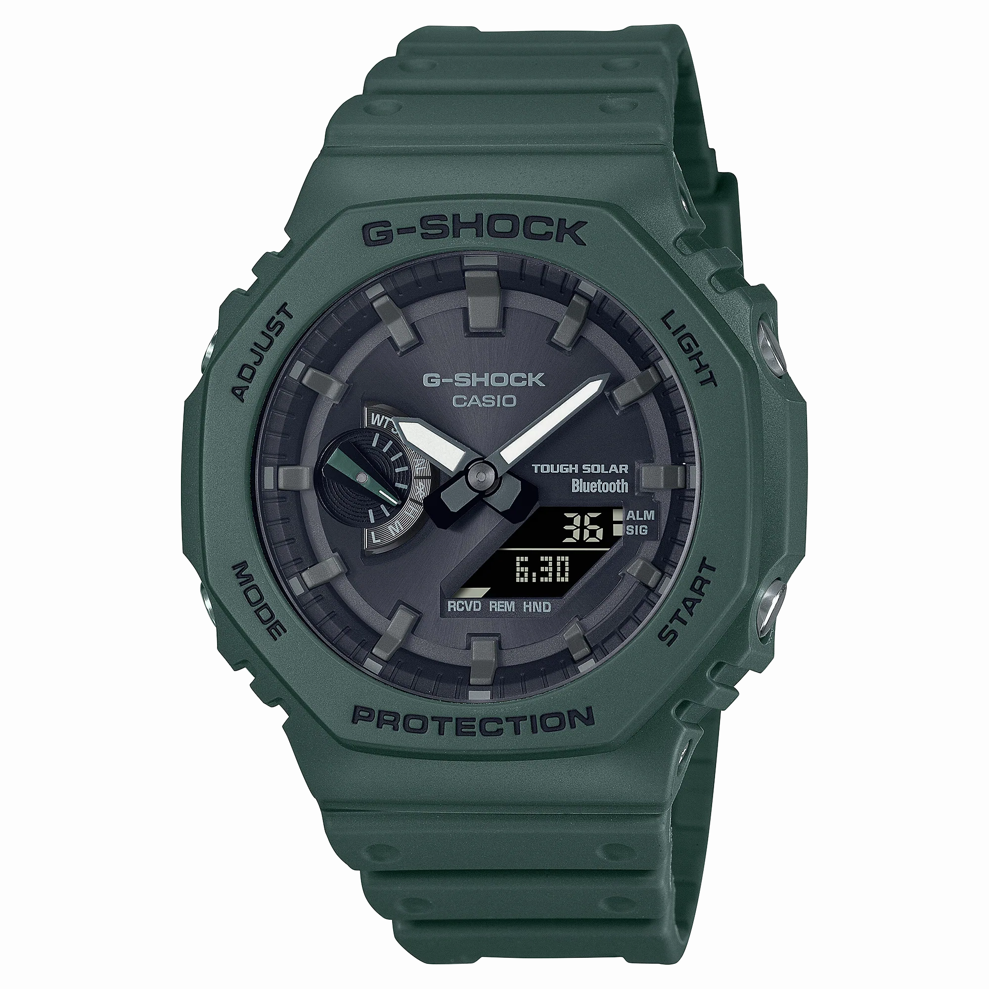 G-Shock CasioOak GAB2100-3A Green Watch with Smartphone Link and Tough Solar