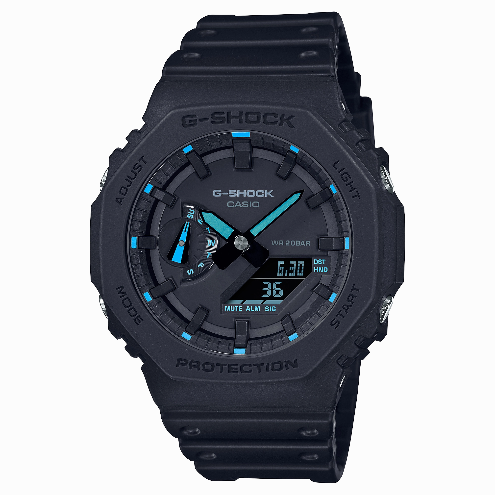 G-Shock Digital Black Resin Band Watch GA2100-1A2