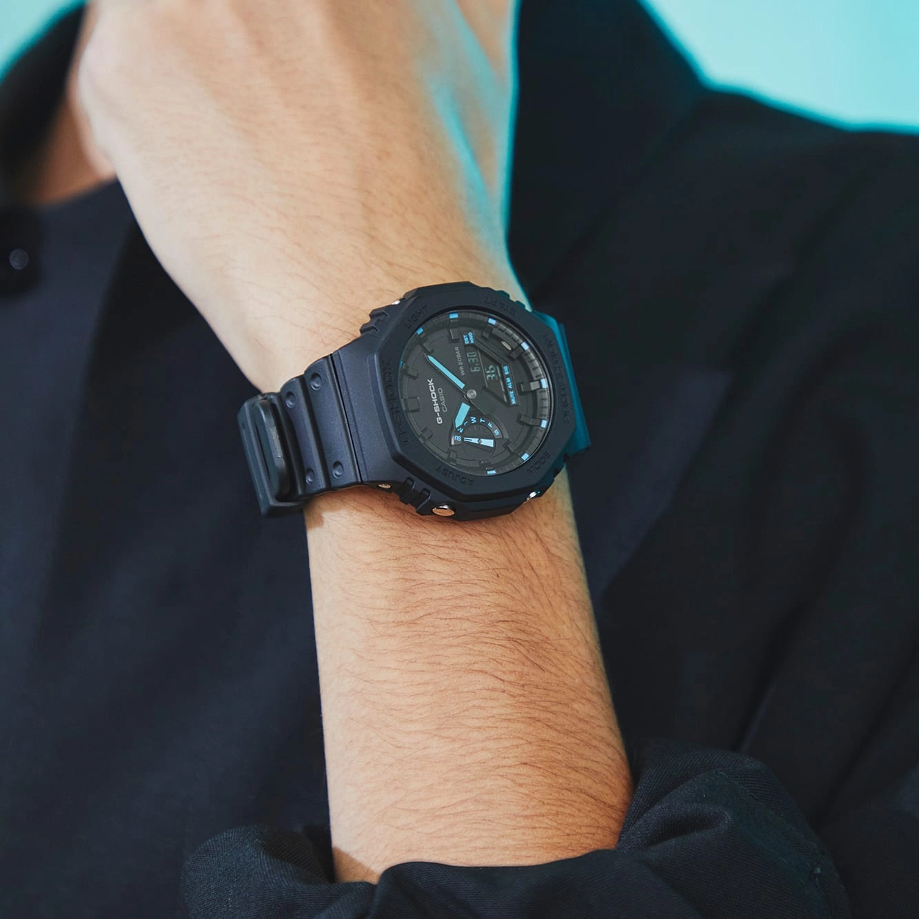 G-Shock Digital Black Resin Band Watch GA2100-1A2