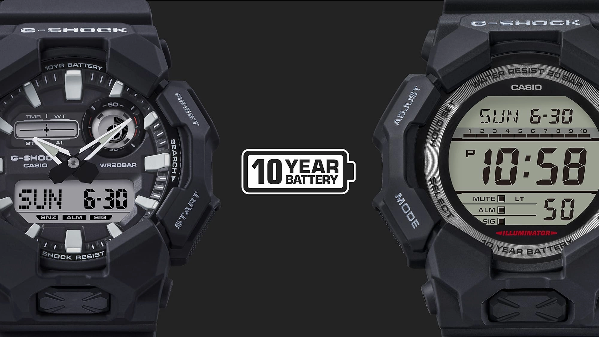 G-Shock Digital Green Resin Band Watch GD010-3D