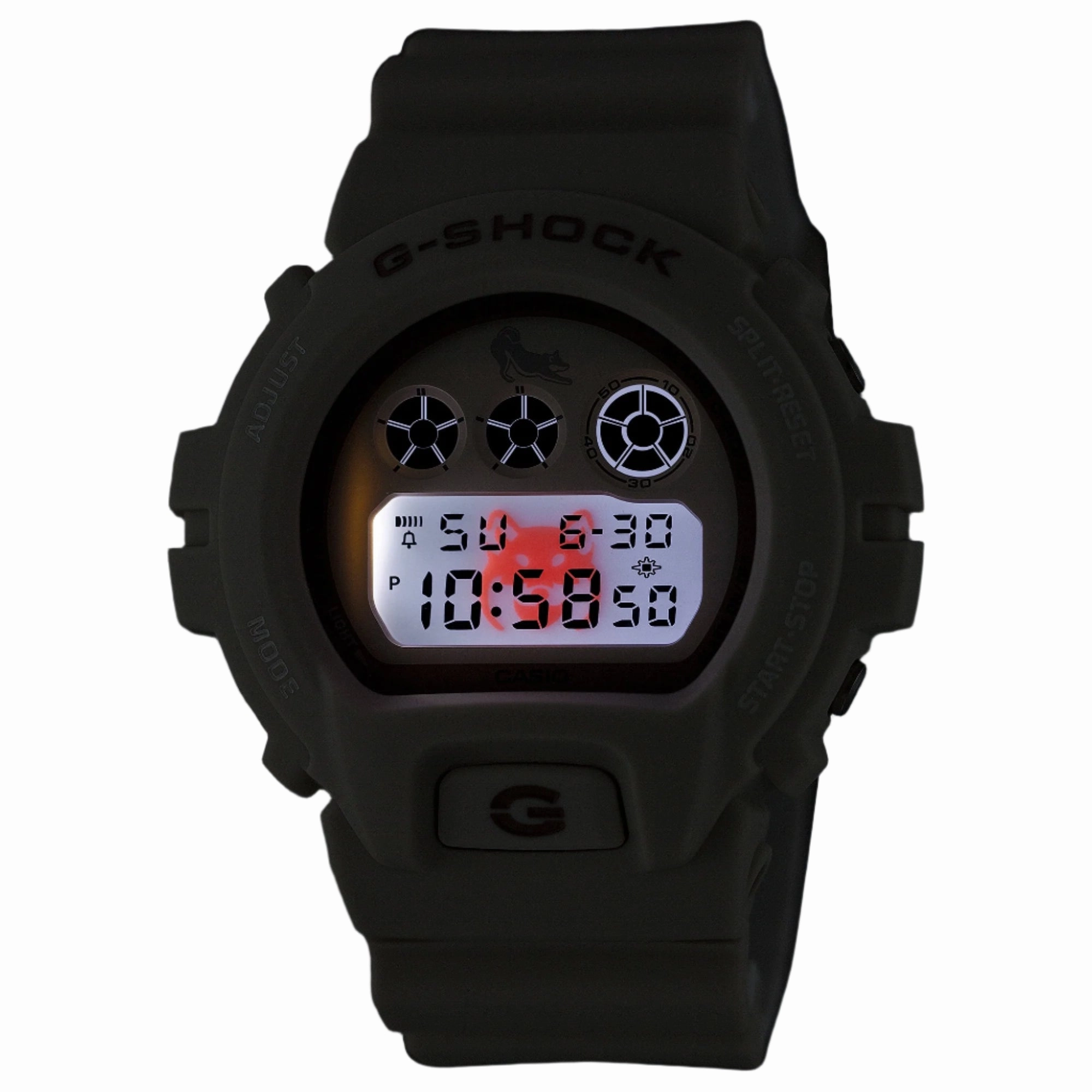 G-Shock Digital White Dial White Resin Band Watch DW6900SHB-7D