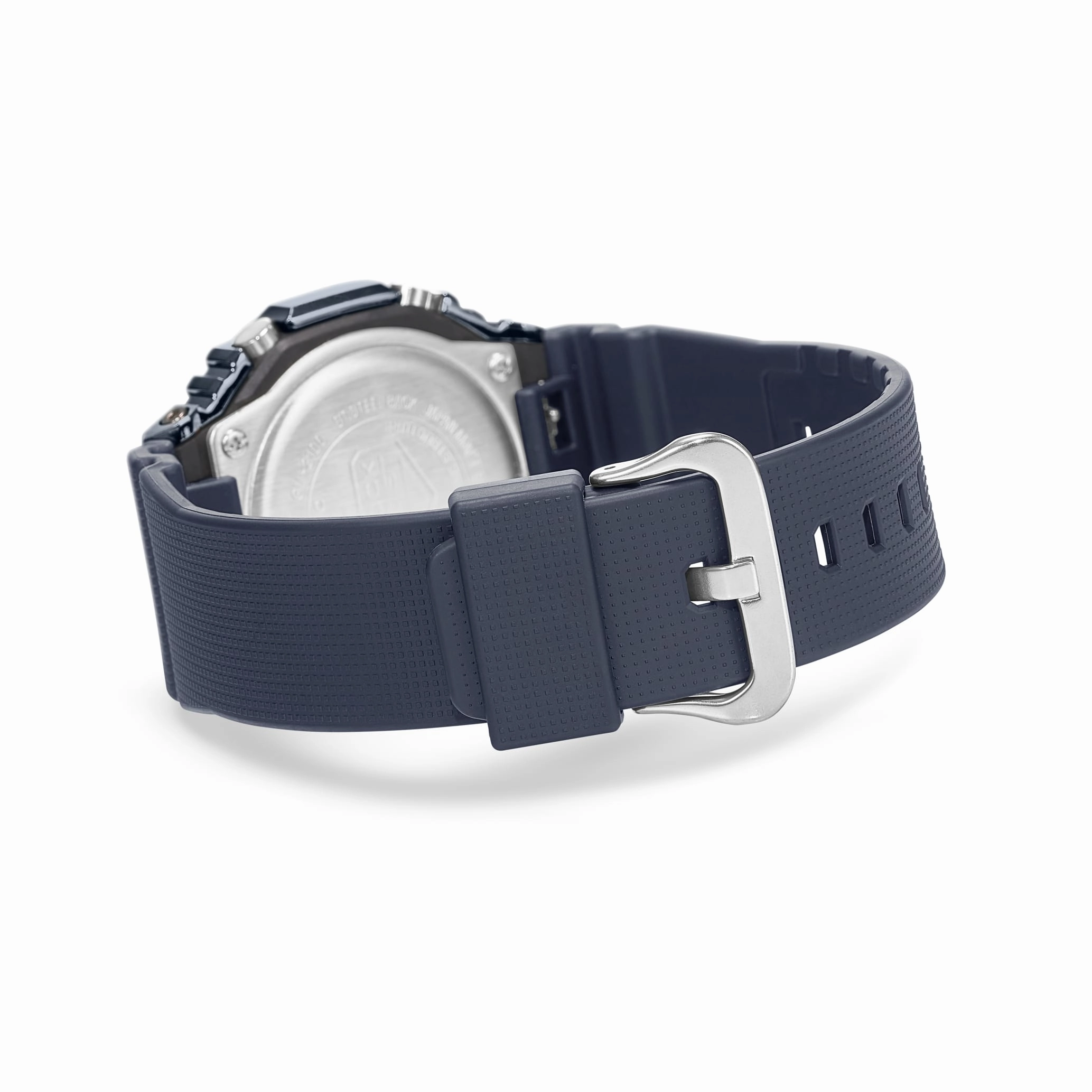 G-Shock Metallic Blue Stainless Steel Watch GM2100N-2A with Textured Wristband
