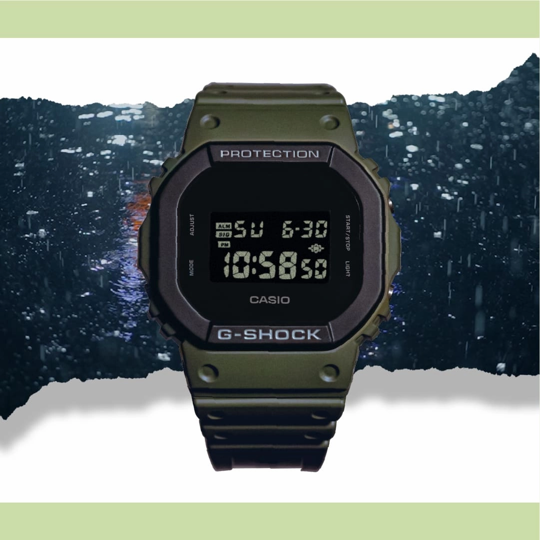 G-Shock Square Camo Green Watch DW5610UU-3D
