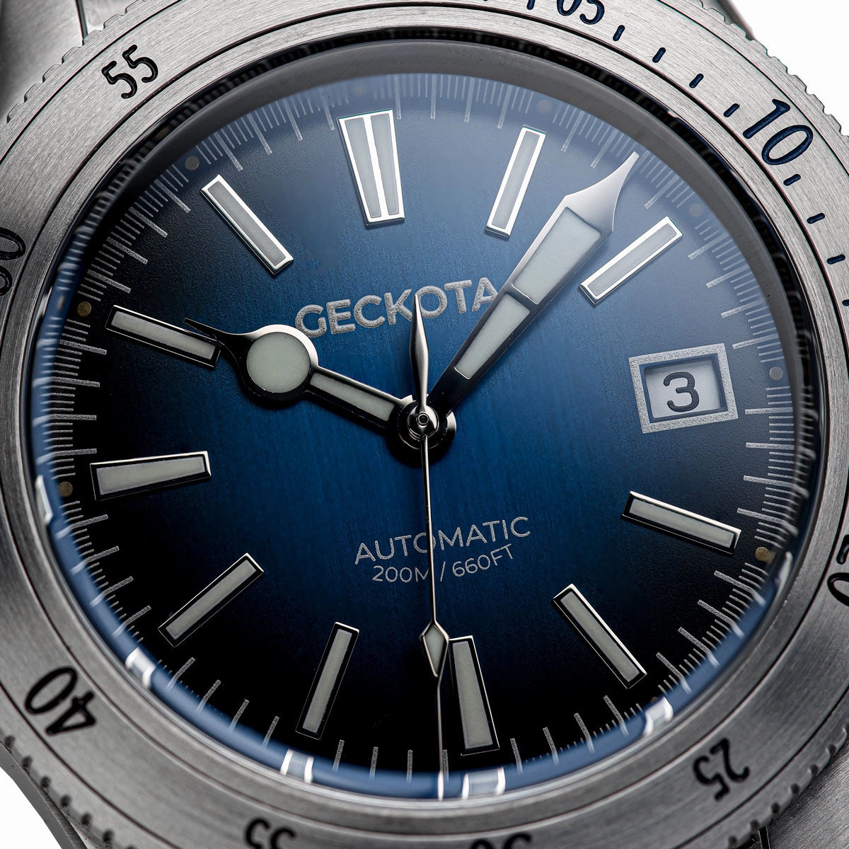 Geckota Sea Hunter Dive Watch Marine Blue Steel Edition