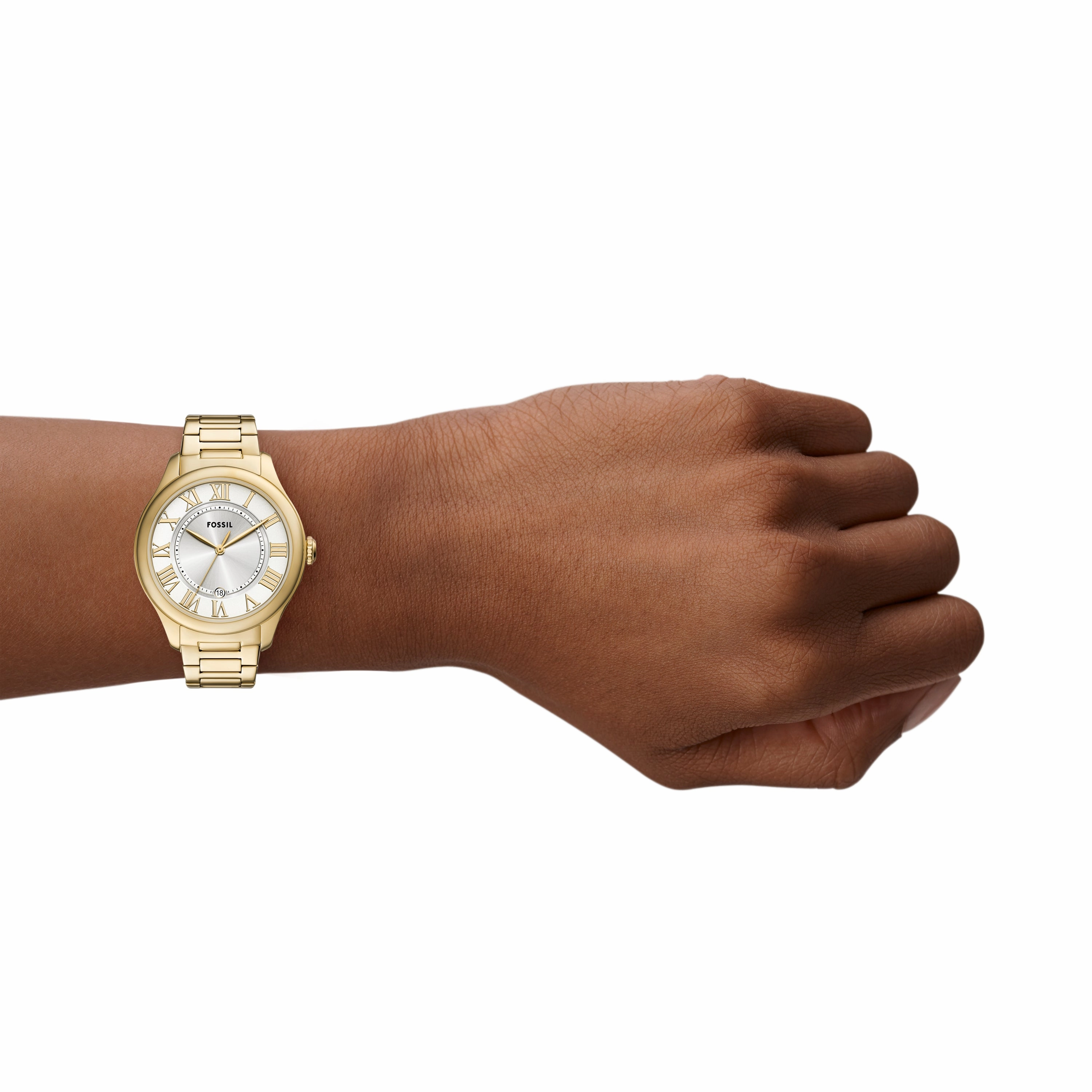 Gilmore Three-Hand Date Gold-Tone Stainless Steel Watch
