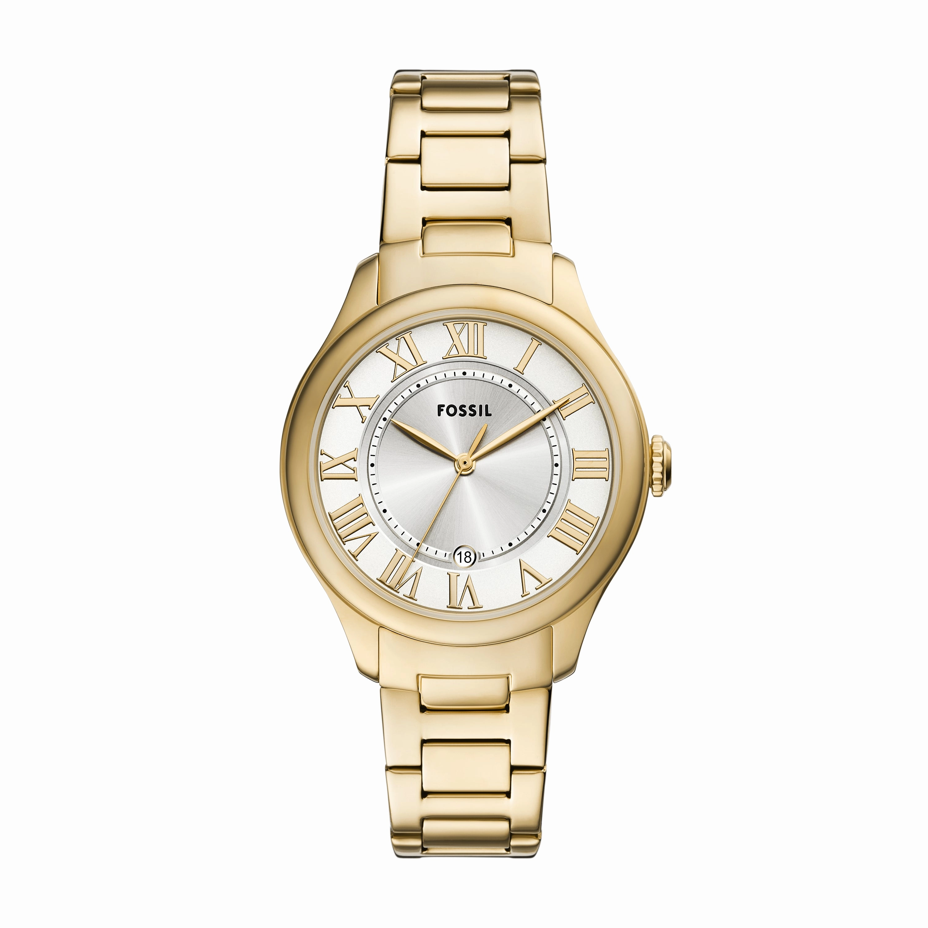 Gilmore Three-Hand Date Gold-Tone Stainless Steel Watch
