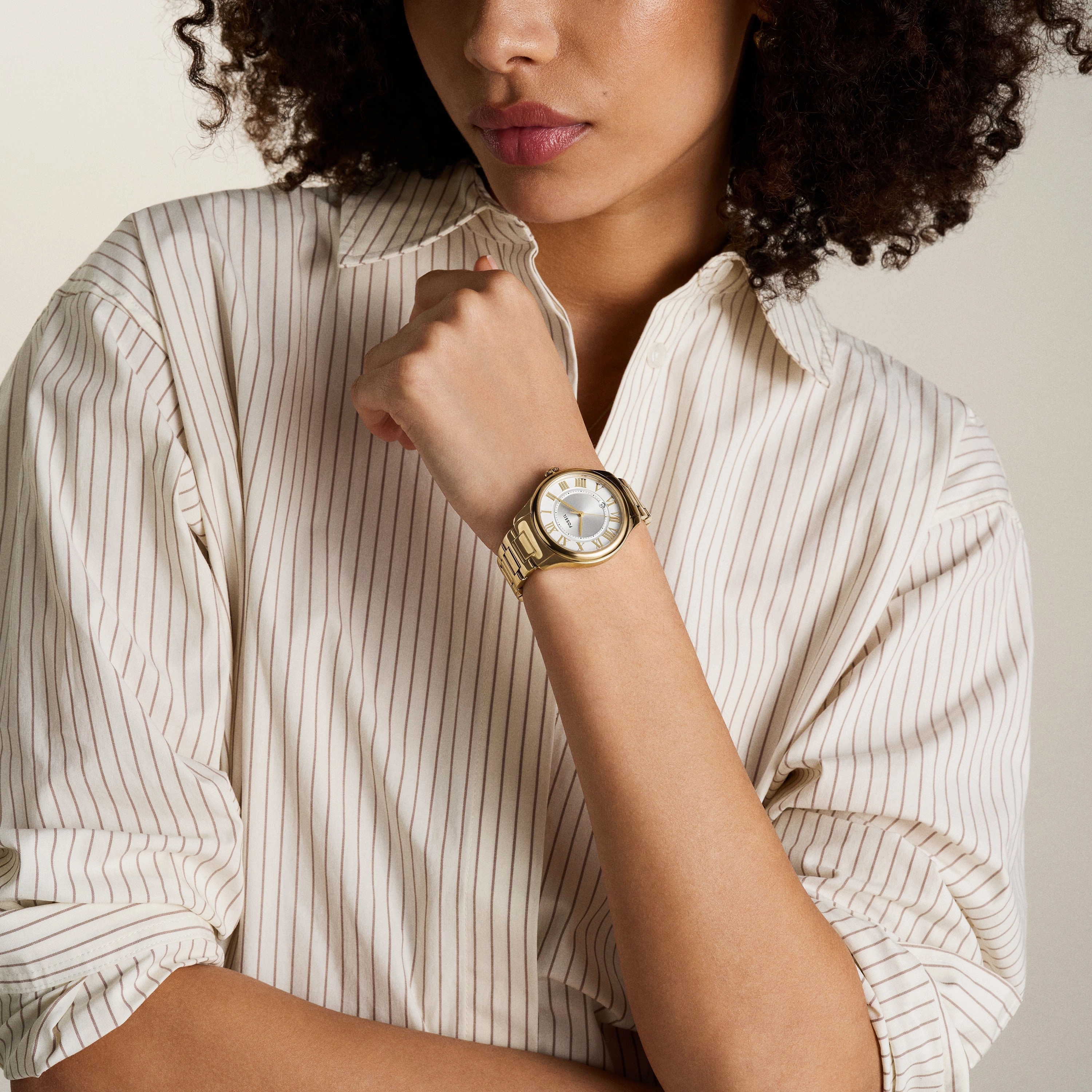 Gilmore Three-Hand Date Gold-Tone Stainless Steel Watch