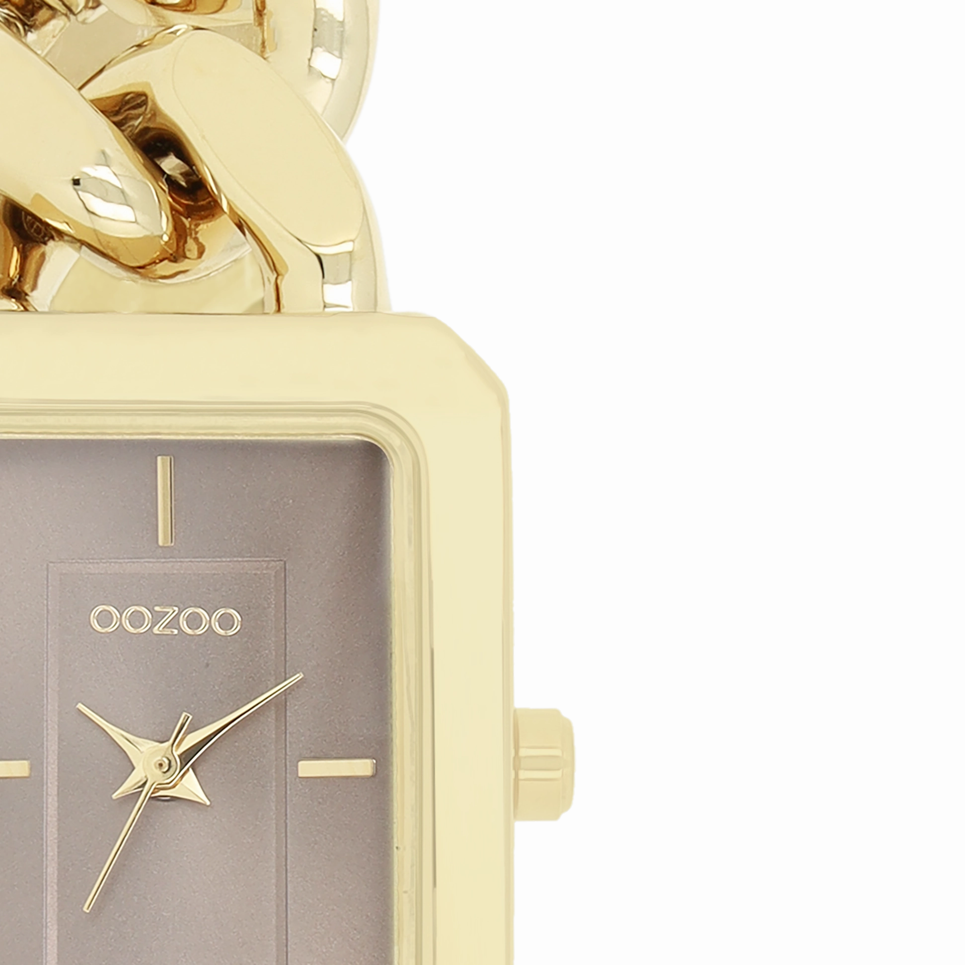 Gold coloured OOZOO watch with chunky chain bracelet - C11353