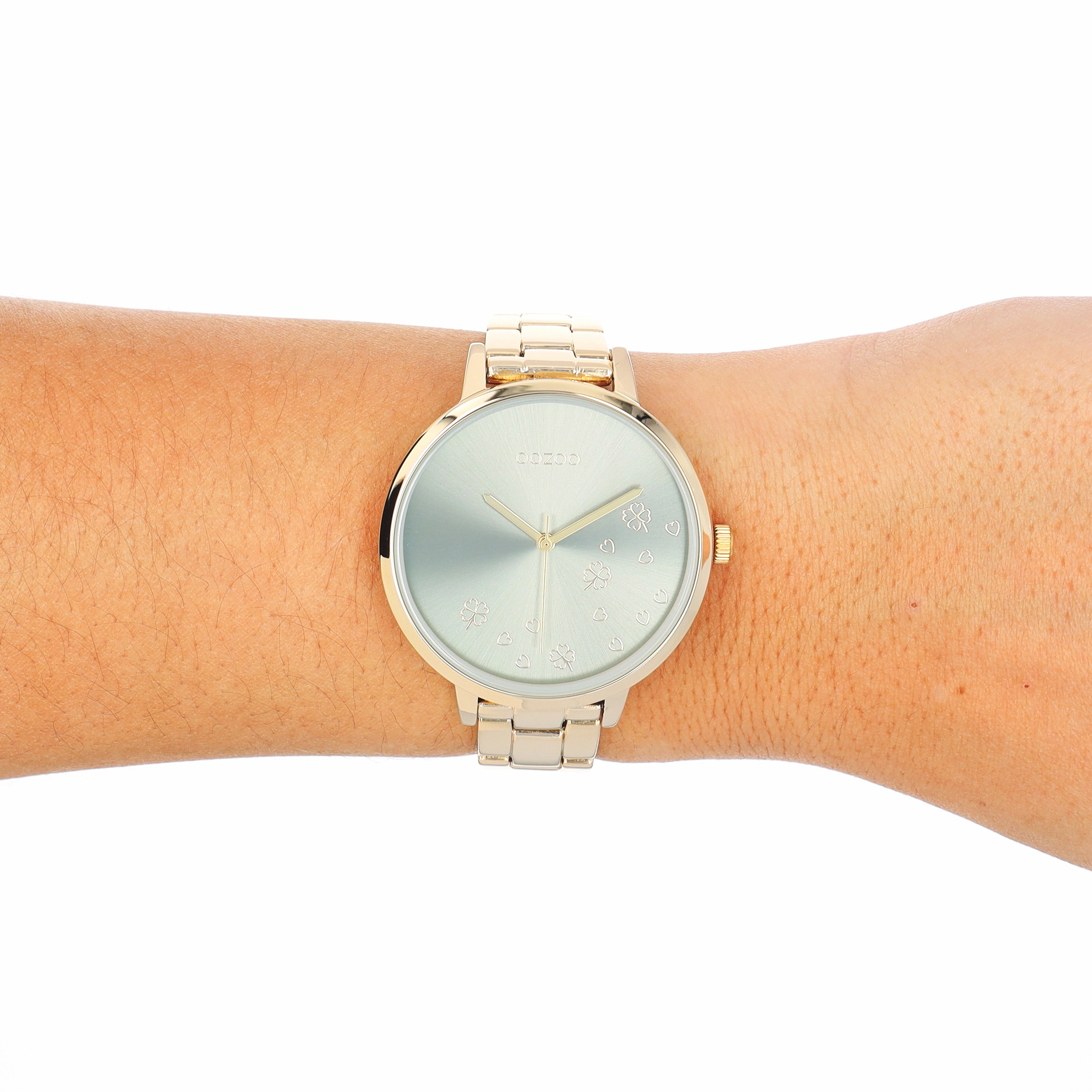 Gold coloured OOZOO watch with stainless steel bracelet - C11123