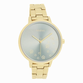 Gold coloured OOZOO watch with stainless steel bracelet - C11123