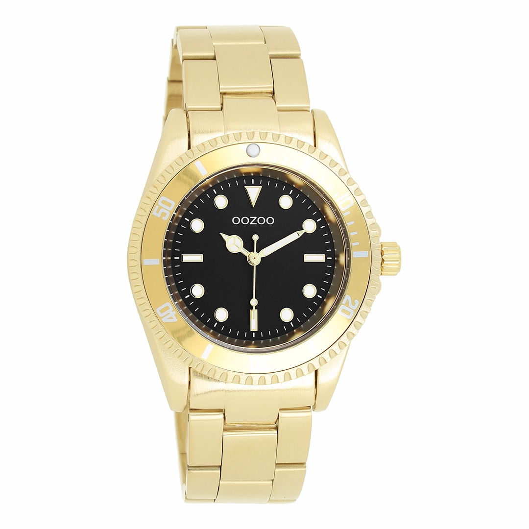 Gold coloured OOZOO watch with stainless steel bracelet - C11148