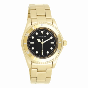 Gold coloured OOZOO watch with stainless steel bracelet - C11148