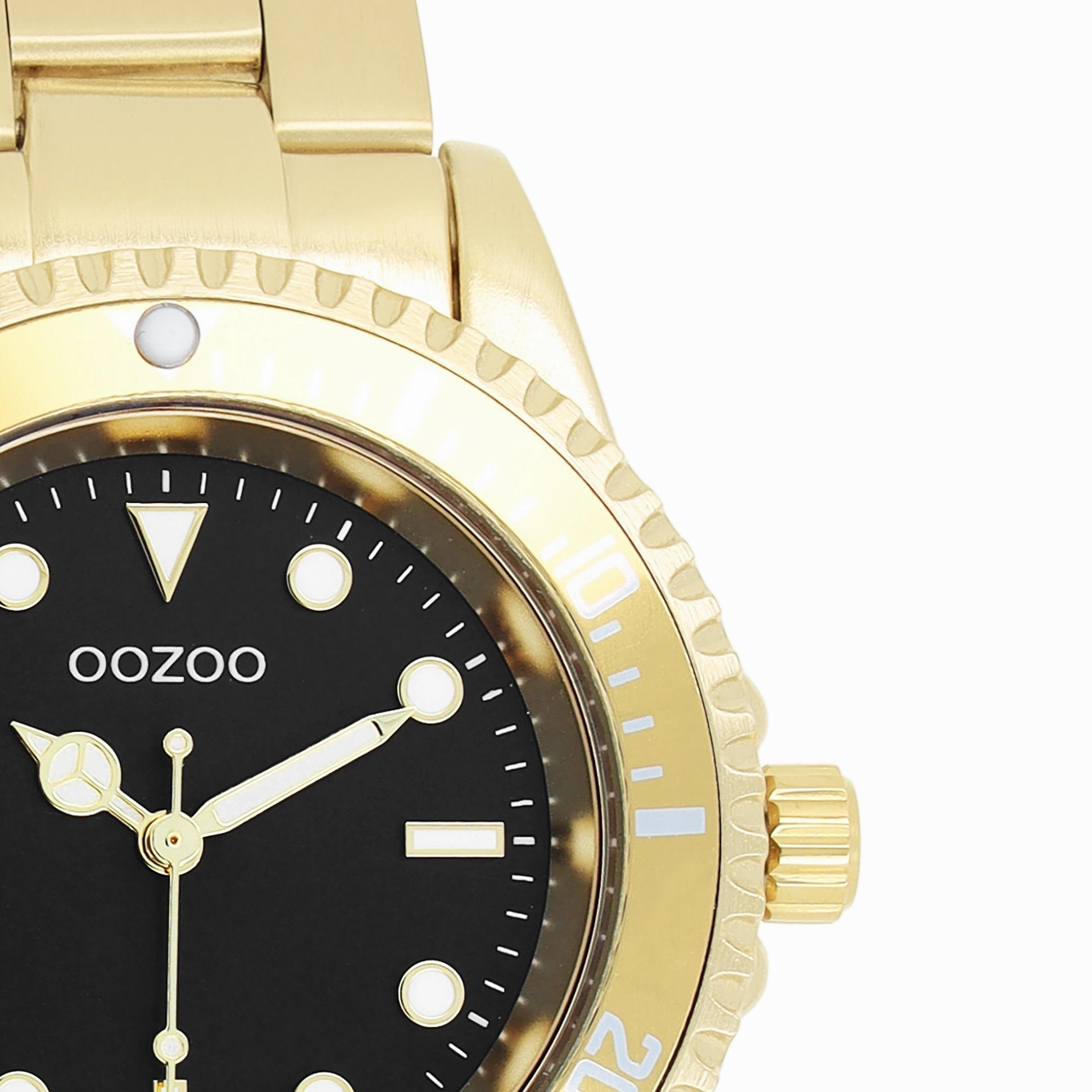 Gold coloured OOZOO watch with stainless steel bracelet - C11148