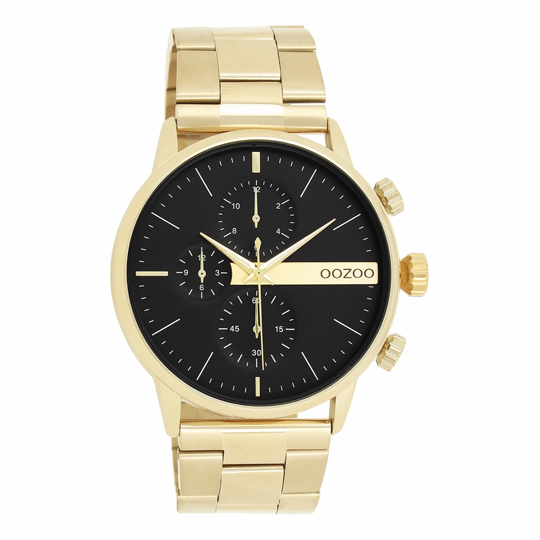 Gold coloured OOZOO watch with stainless steel bracelet - C11411