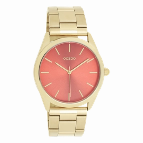 Gold coloured OOZOO watch with stainless steel bracelet - C11432