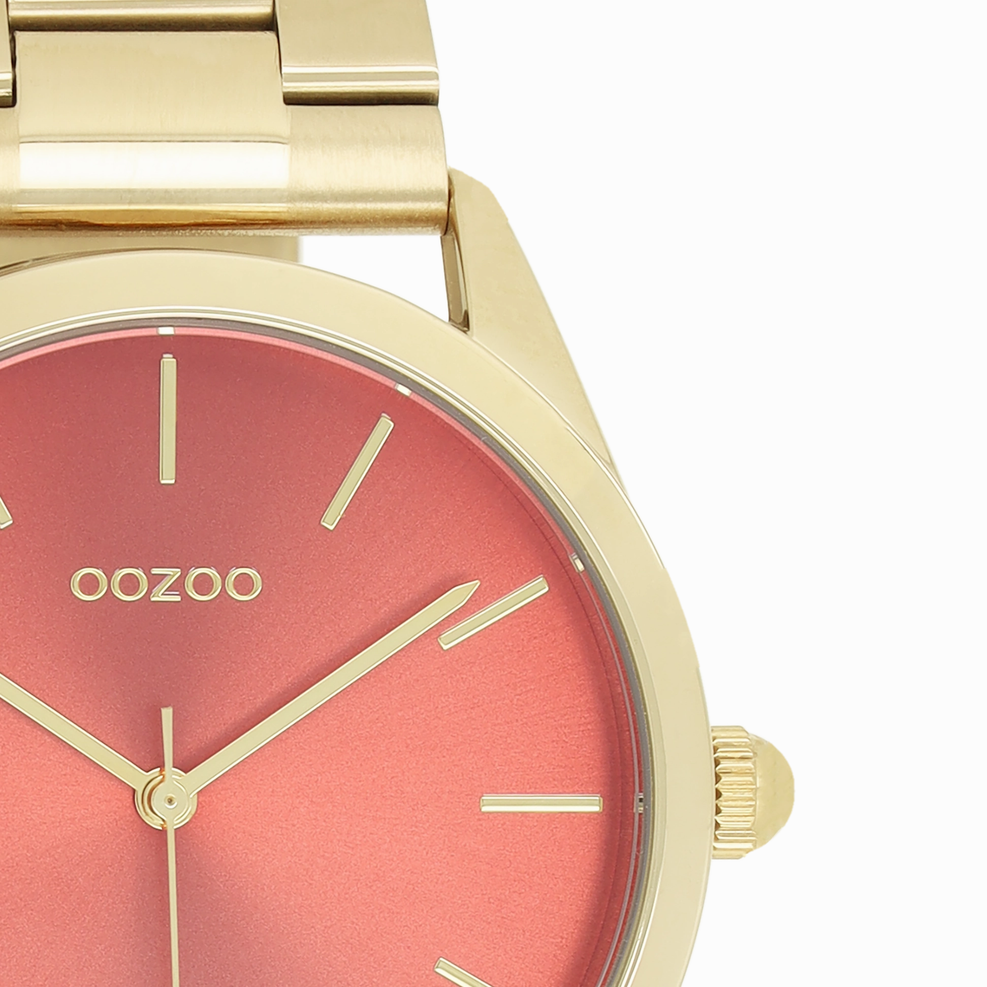 Gold coloured OOZOO watch with stainless steel bracelet - C11432